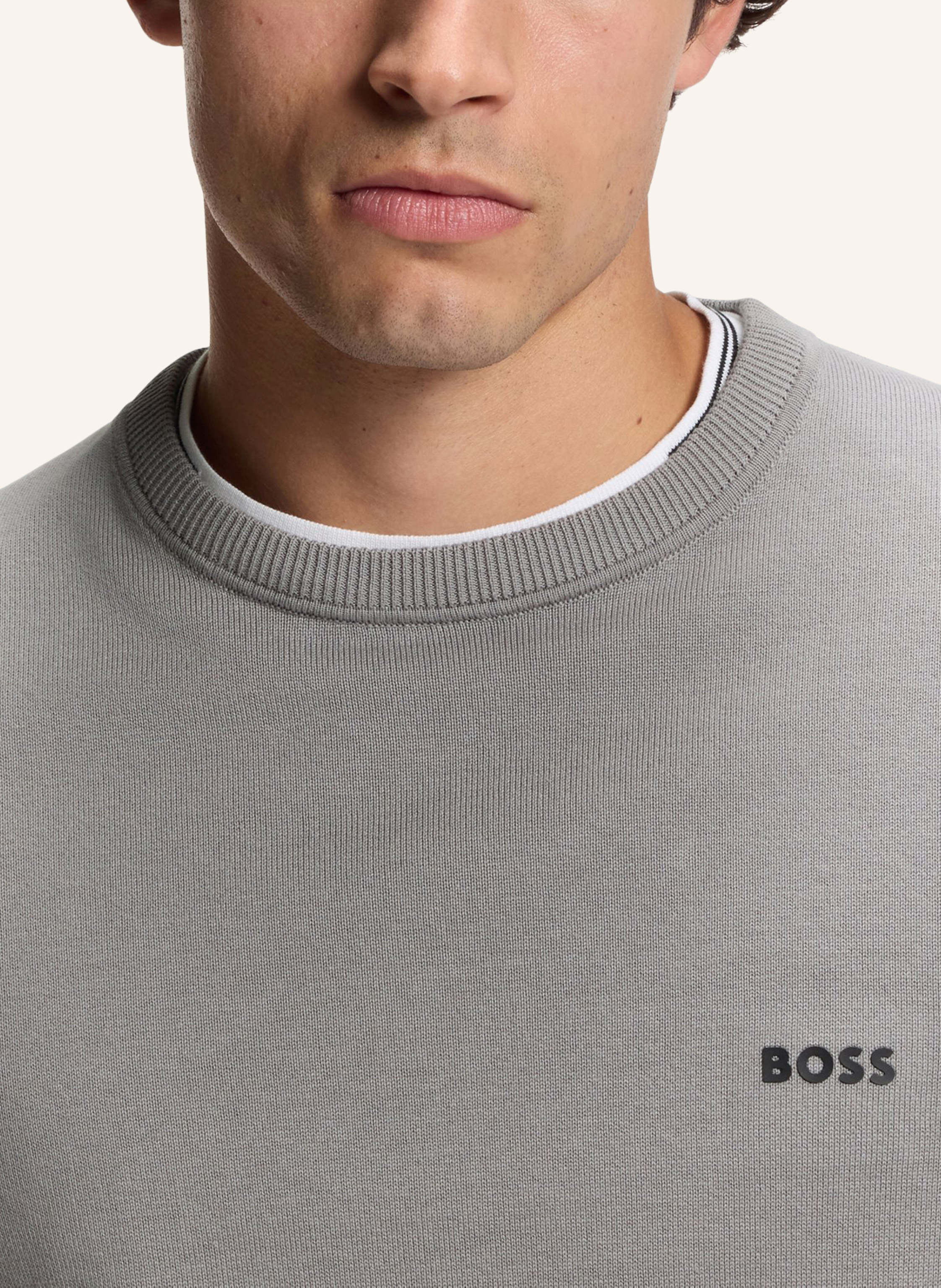 Thumbnail - Boss Pullover Kn_Ever-X Cn Regular Fit grau