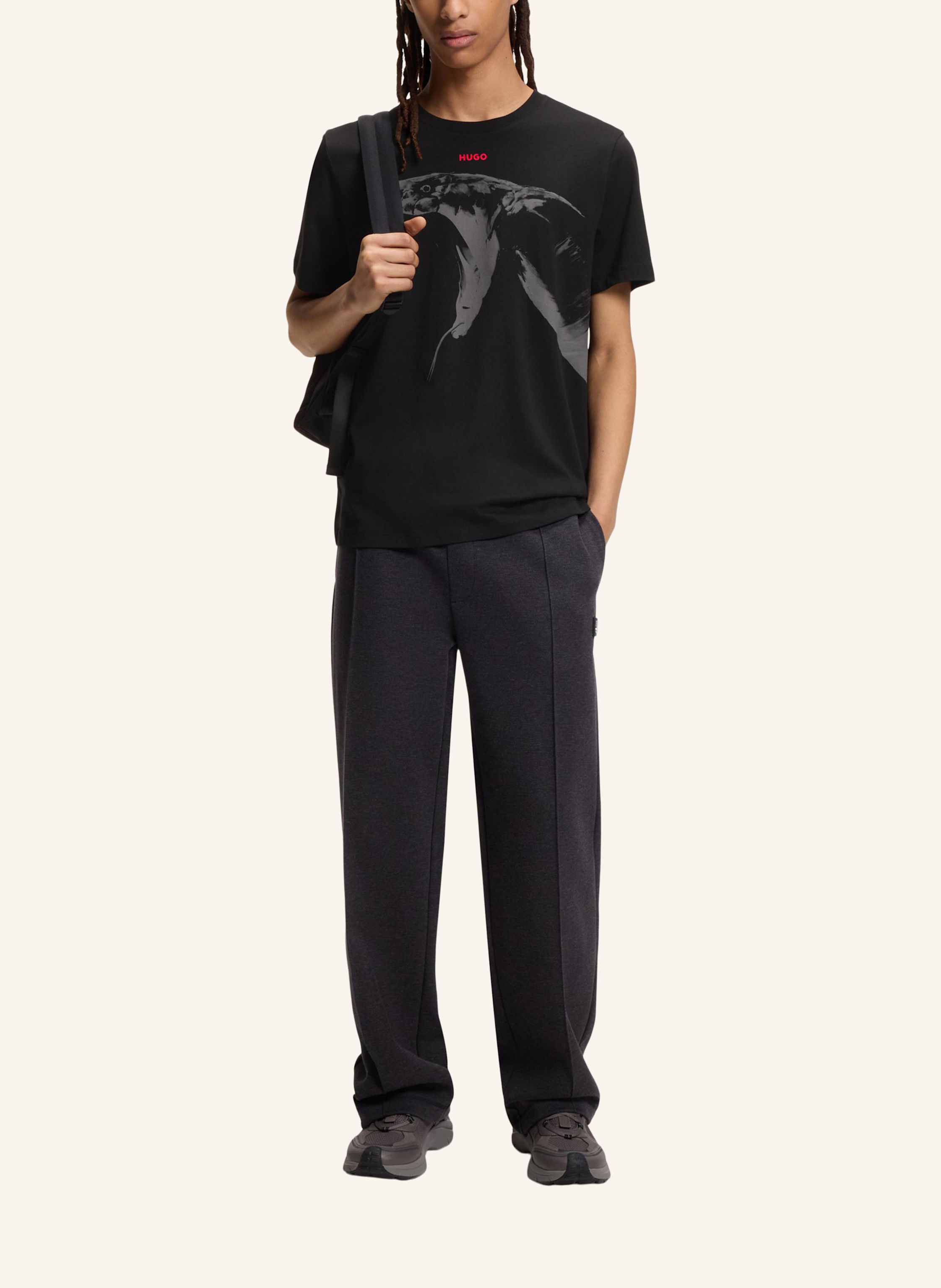 Thumbnail - Hugo T-Shirt Dikobra_In Regular Fit schwarz