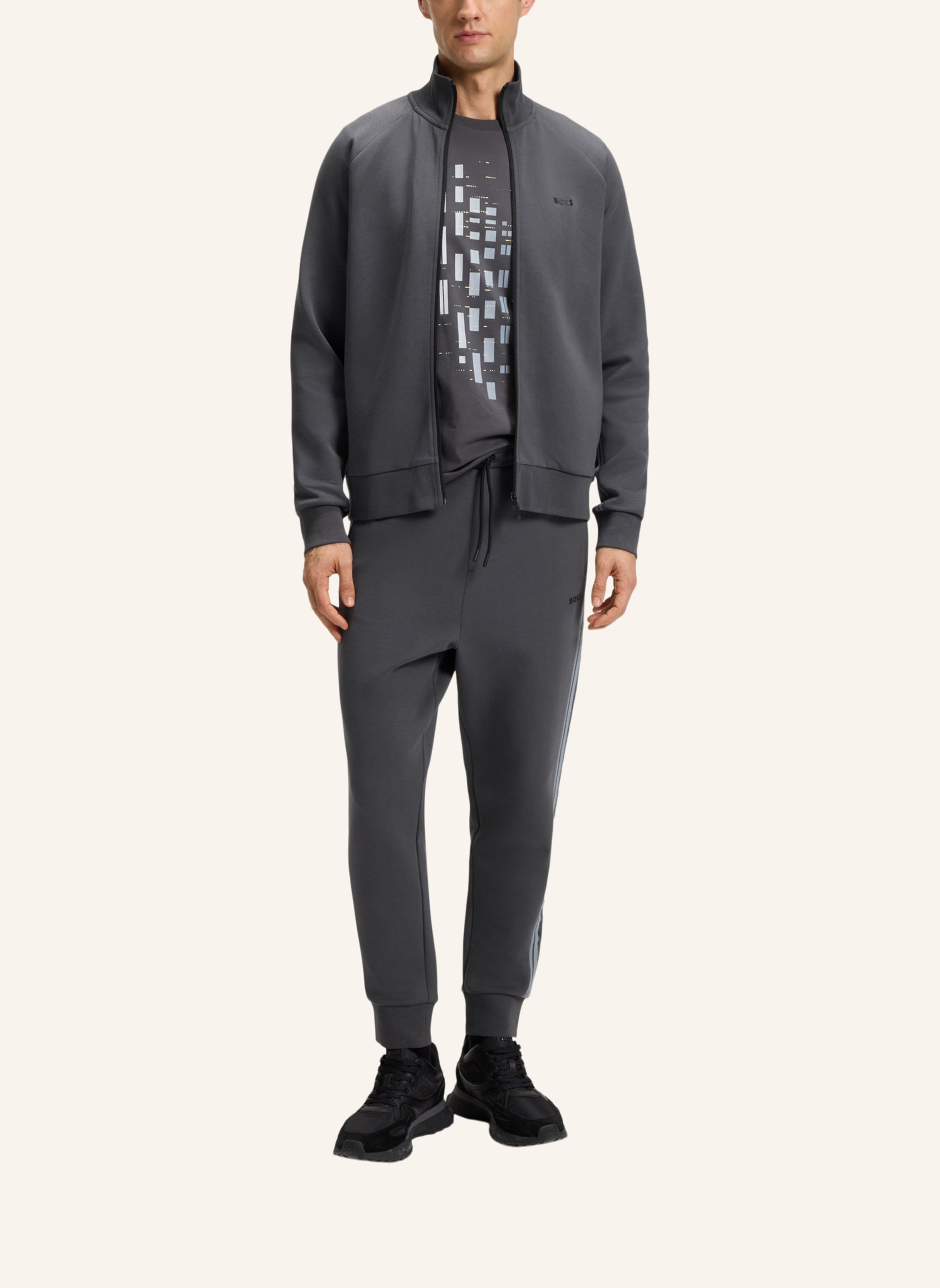 Thumbnail - Boss Sweatshirt Tracksuit Set Regular Fit grau