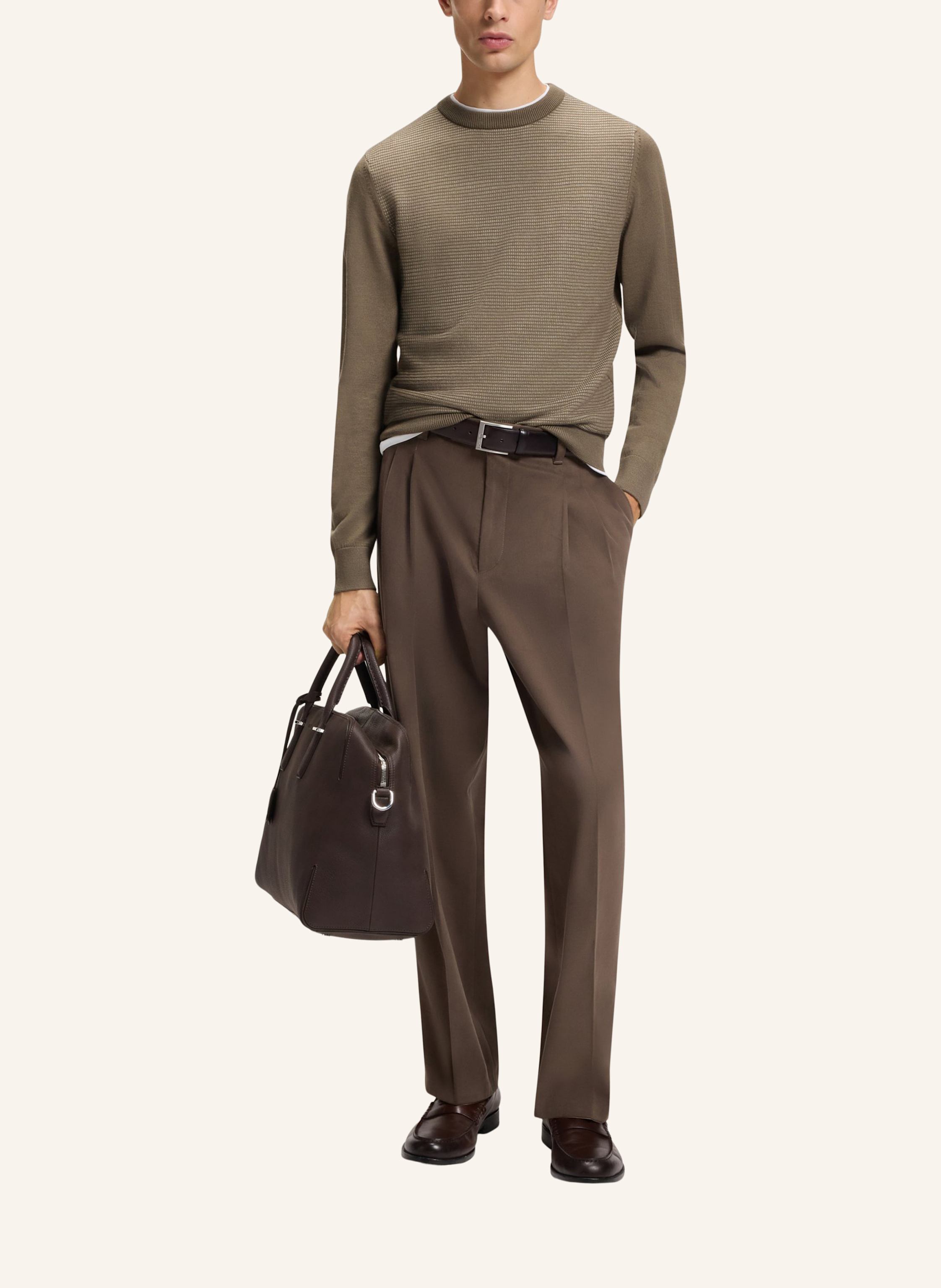 Thumbnail - Boss Pullover H-Hincluso_In Regular Fit braun