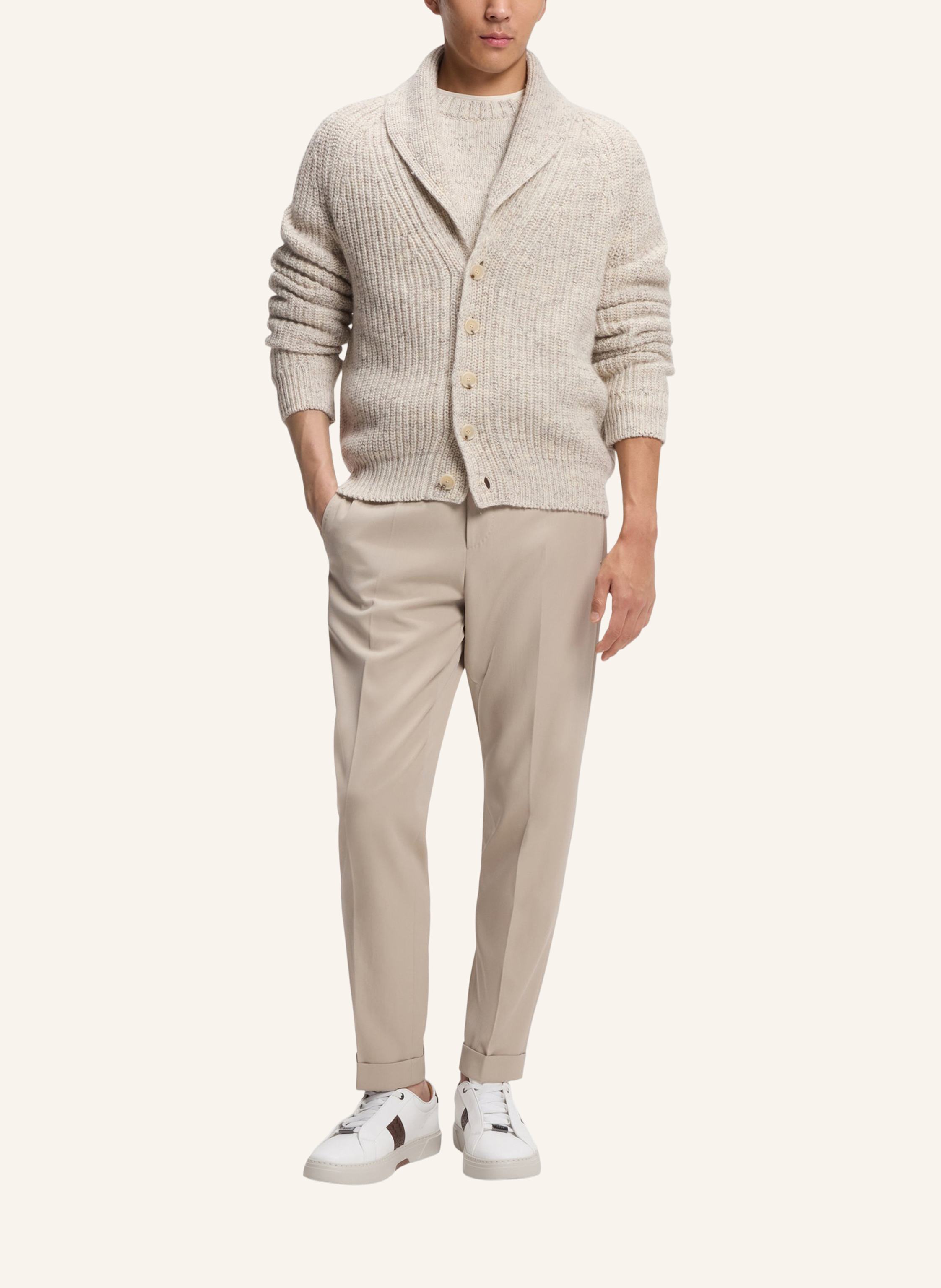 Thumbnail - Boss Strickjacke L-Umonza Regular Fit beige