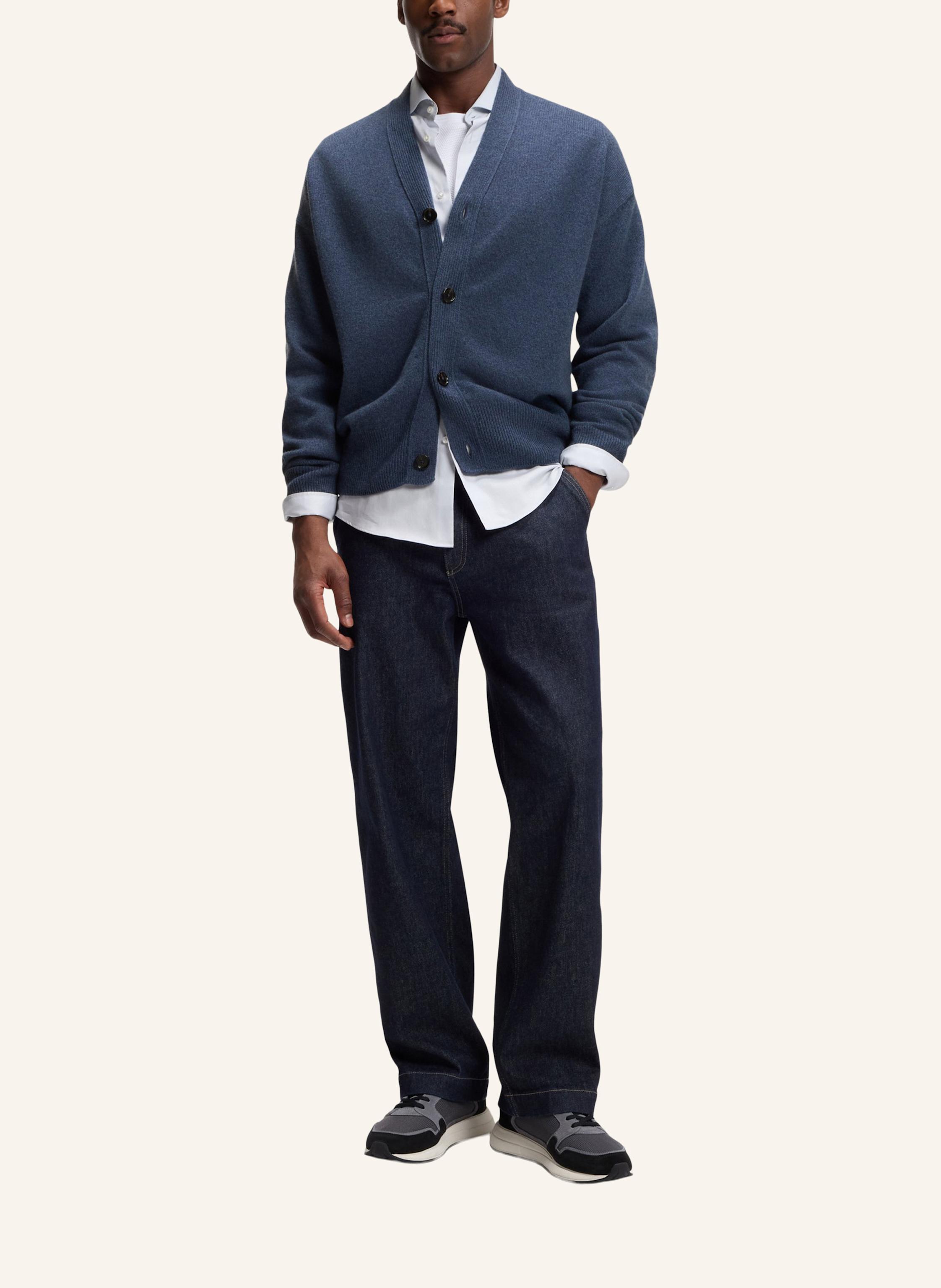 Thumbnail - Boss Strickjacke C-Ucone Relaxed Fit blau