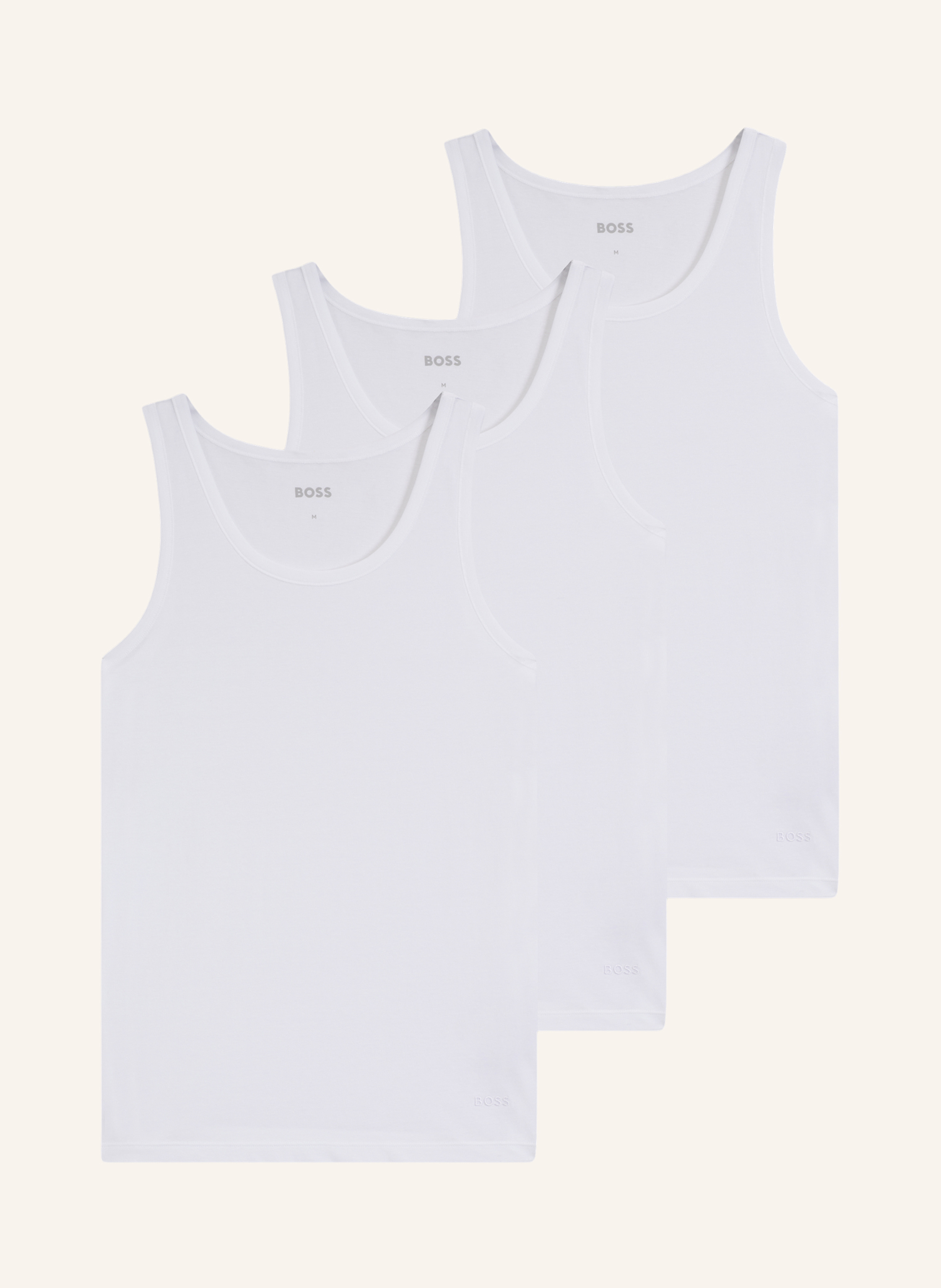 Boss Boss 3er-Pack Unterhemden weiss in WEISS