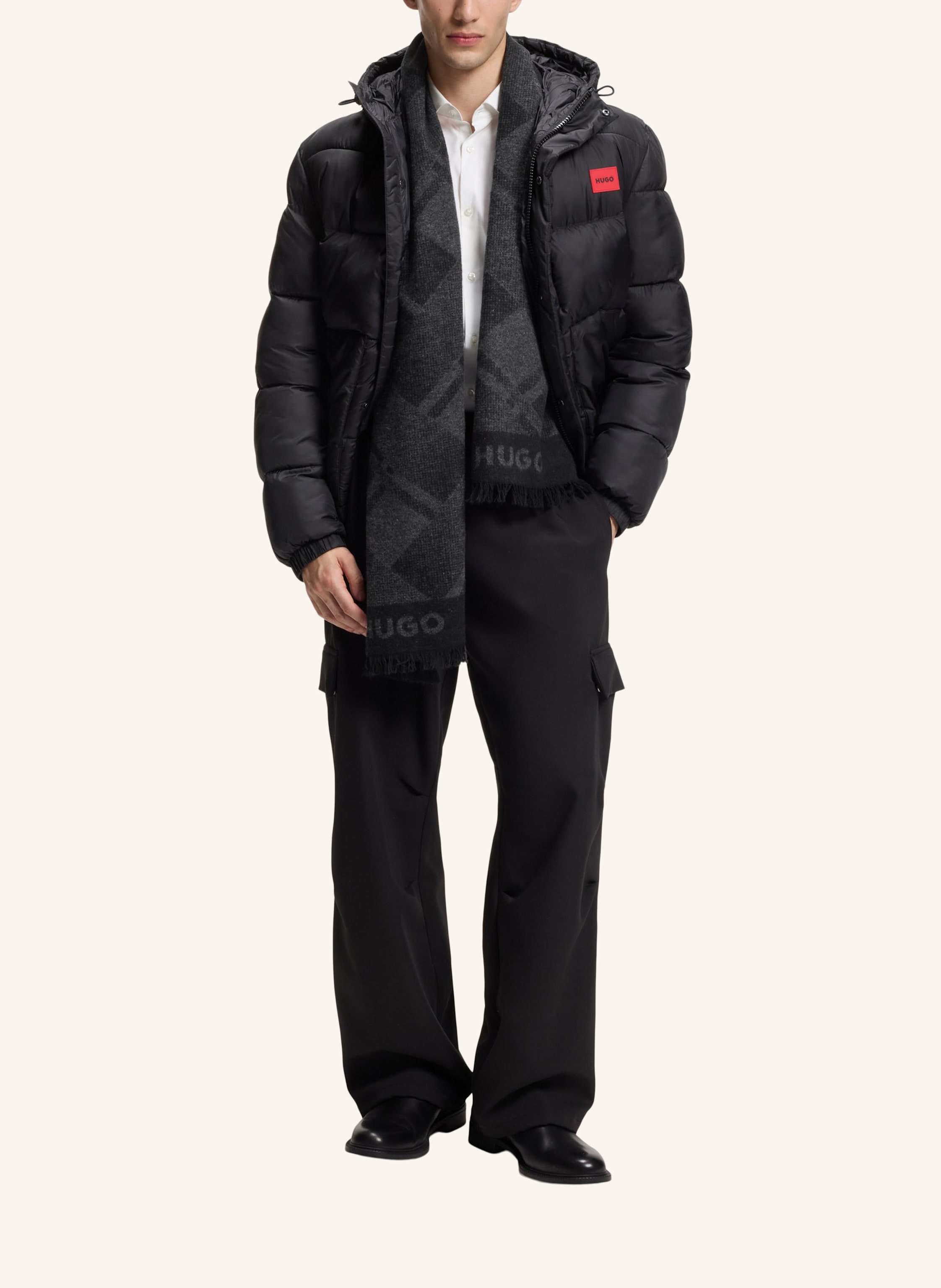 Thumbnail - Hugo Gewebter Schal Corsy_40*180 schwarz