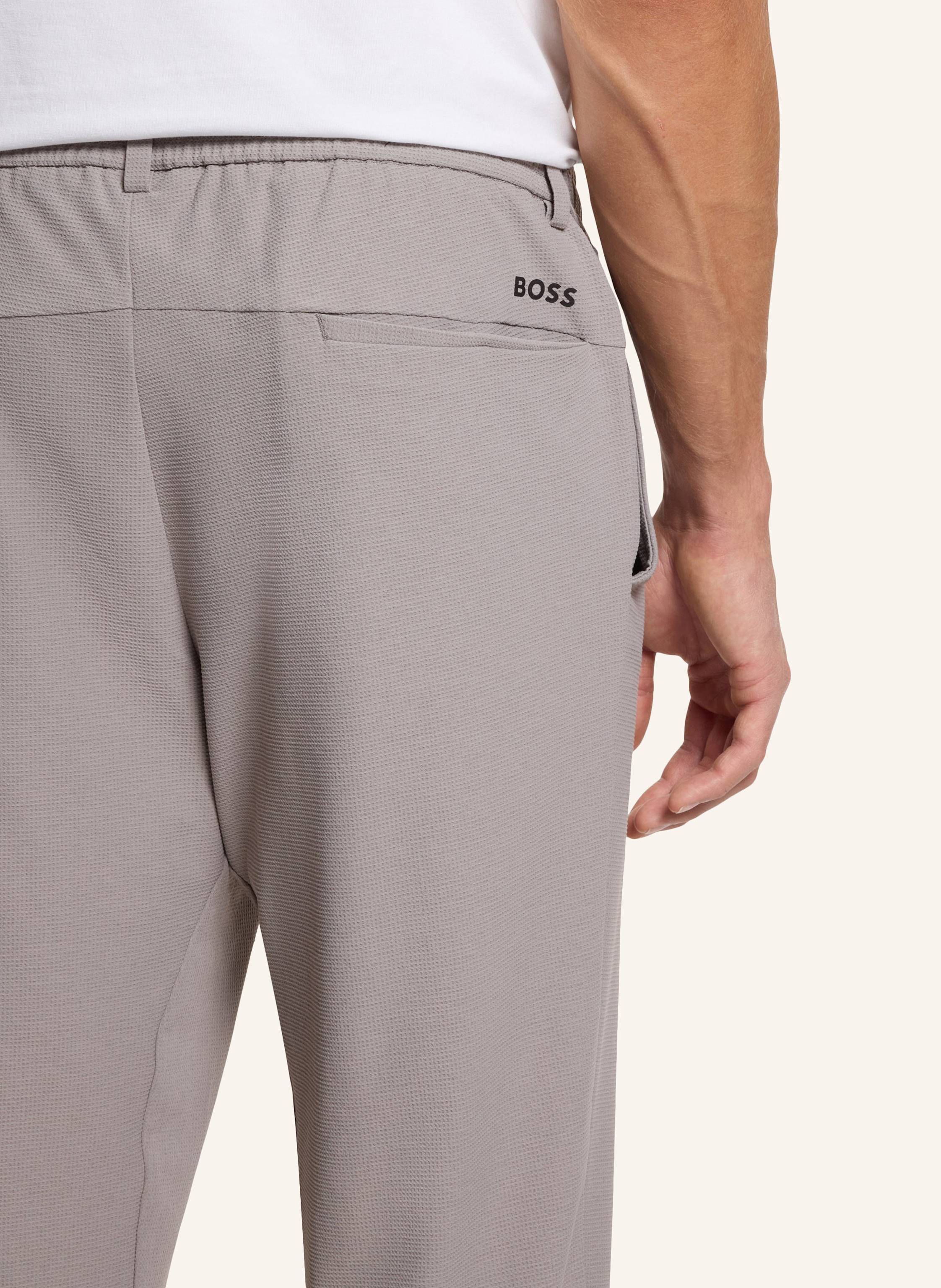 Thumbnail - Boss Casual Hose Tr_Basin Waffle Tapered Fit grau