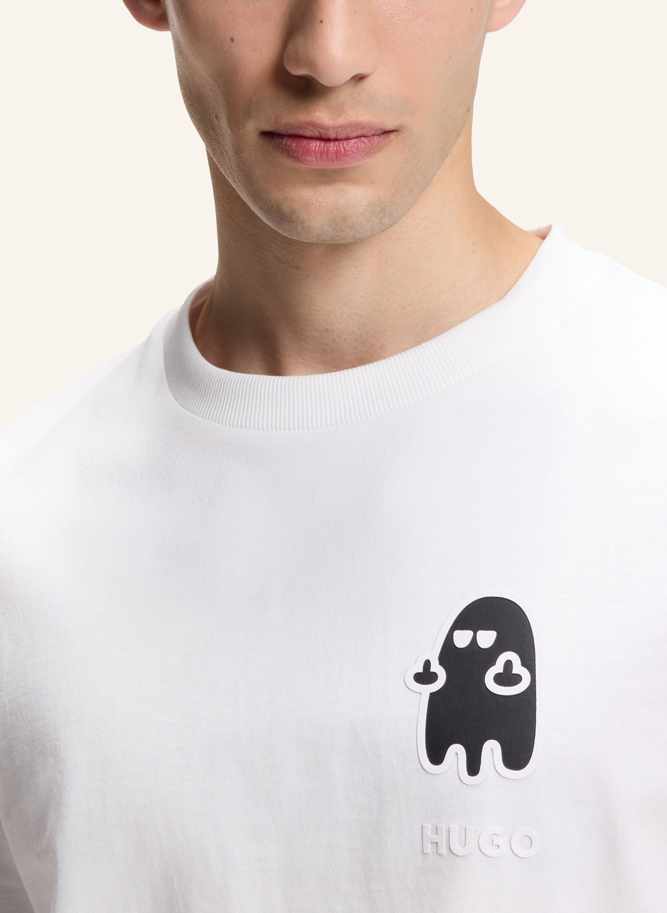 Thumbnail - Hugo T-Shirt Dicatiko Relaxed Fit weiss