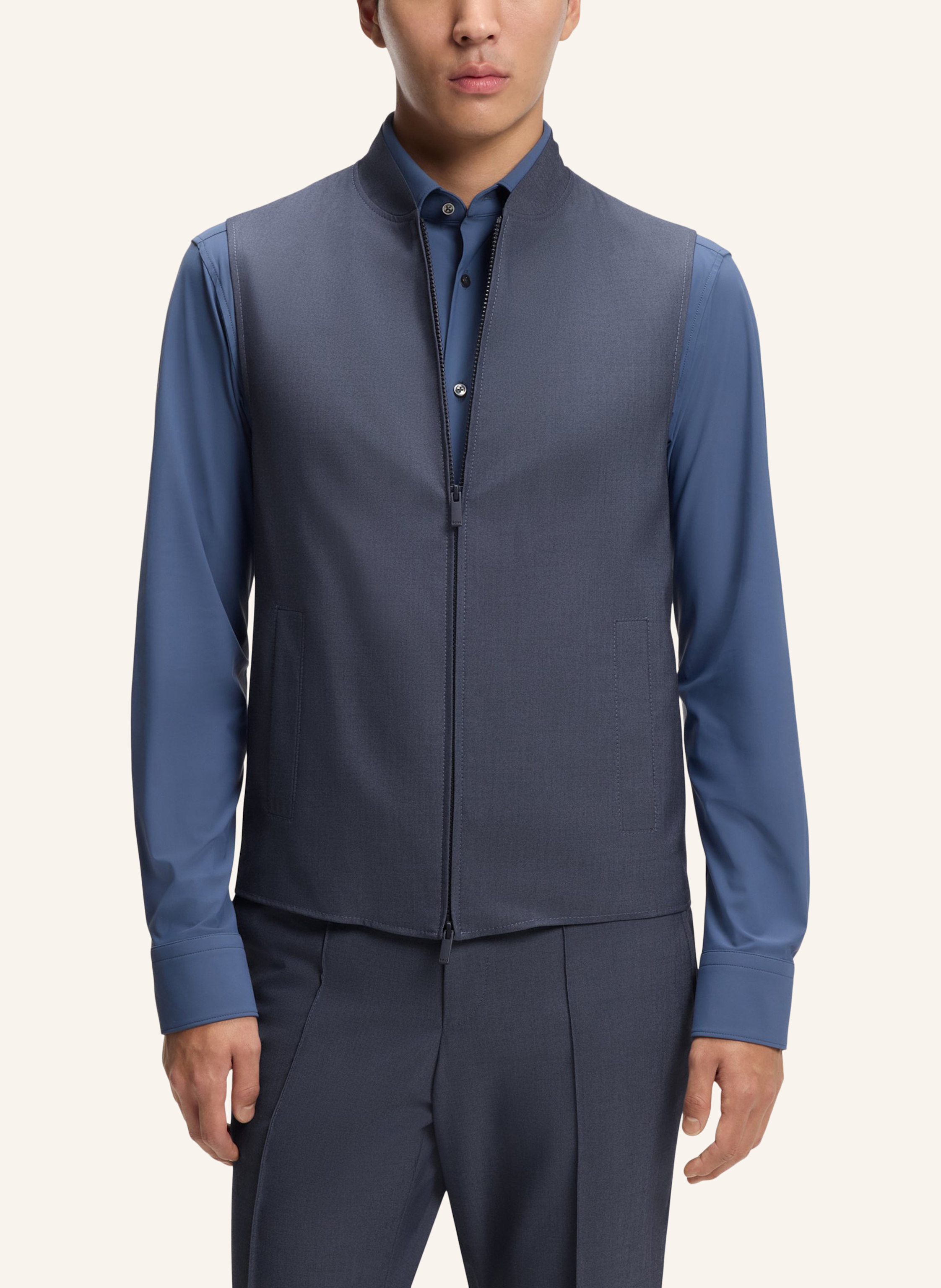 Thumbnail - Boss Business Anzug P-Huge-3pcs-Wg-261 Slim Fit blau