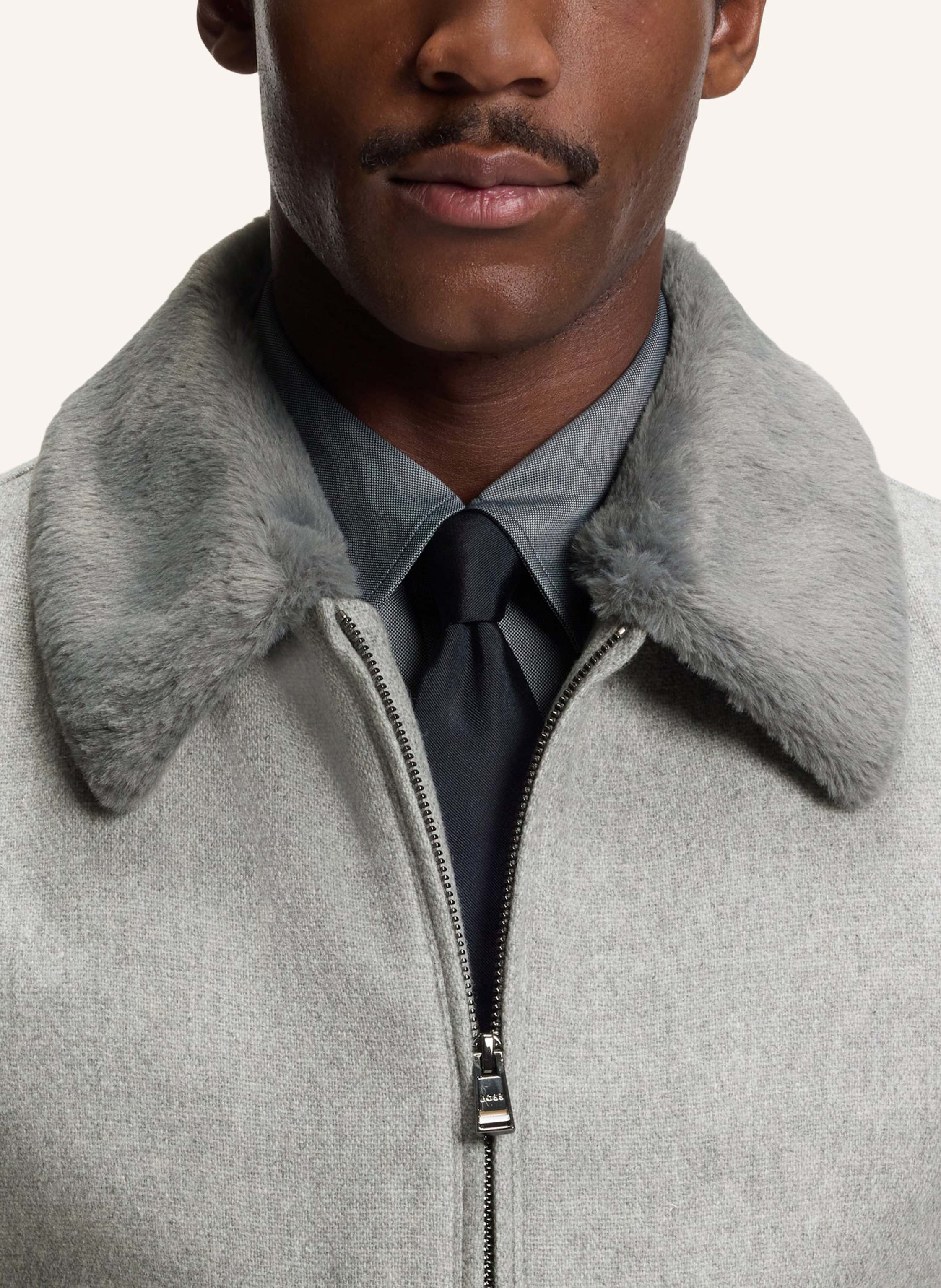 Thumbnail - Boss Klassischer Mantel H-Charly-251 Regular Fit silber