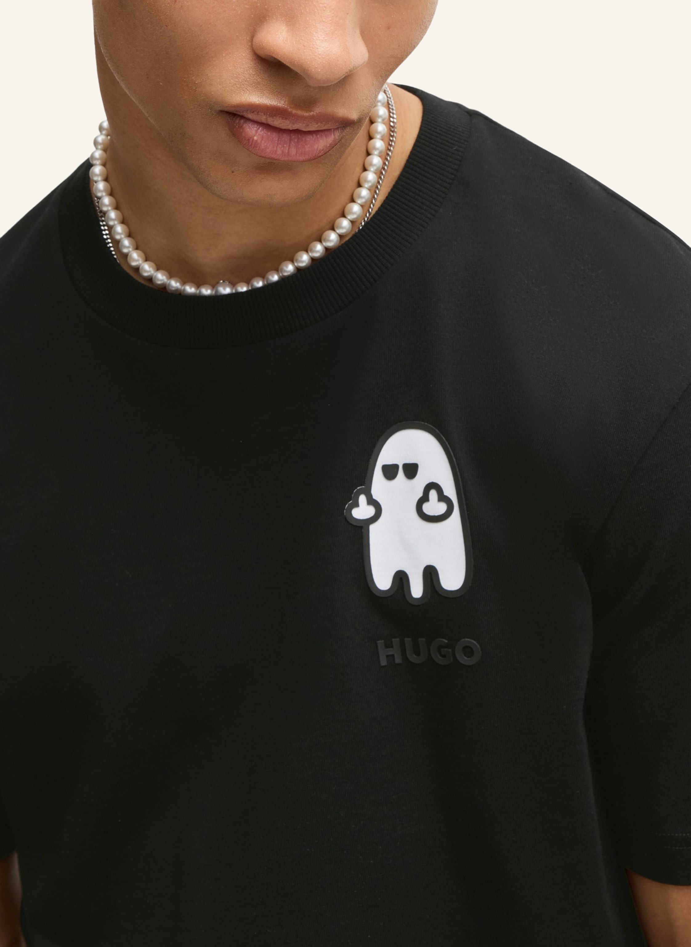 Thumbnail - Hugo T-Shirt Dicatiko Relaxed Fit schwarz