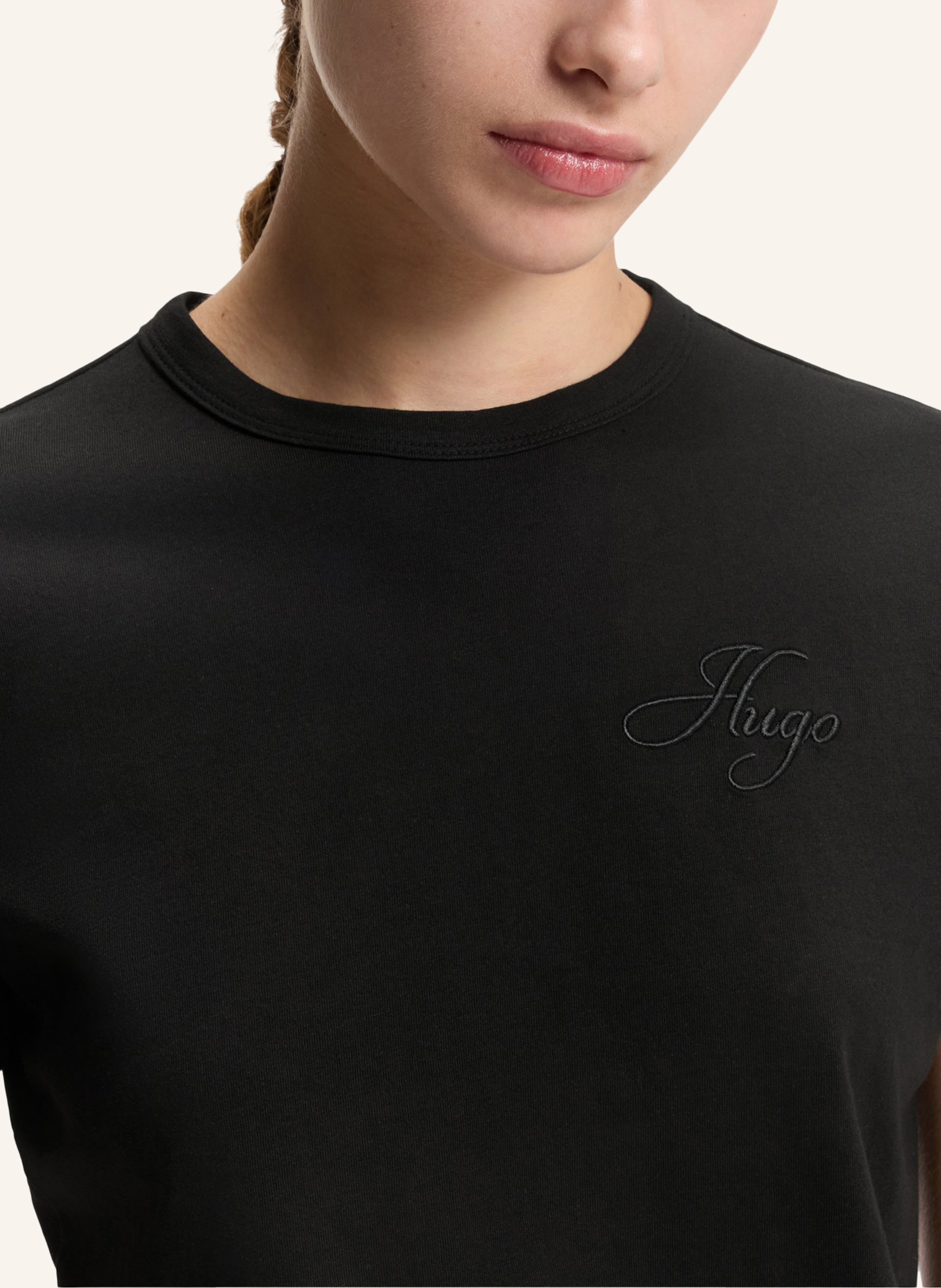 Thumbnail - Hugo T-Shirt Damacia_7 Regular Fit schwarz