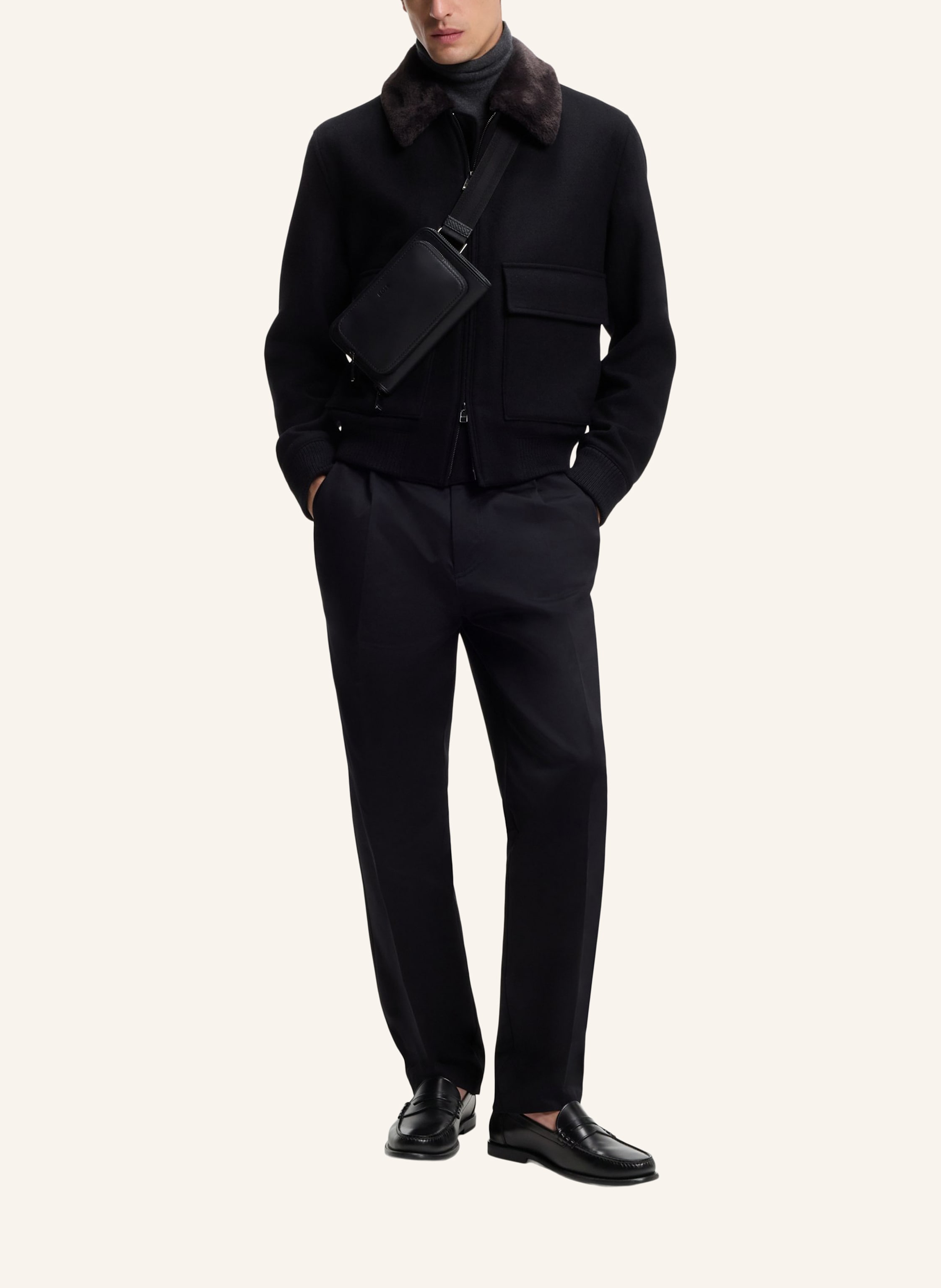 Thumbnail - Boss Gürtel-Tasche New Crosstown_M_Crs schwarz