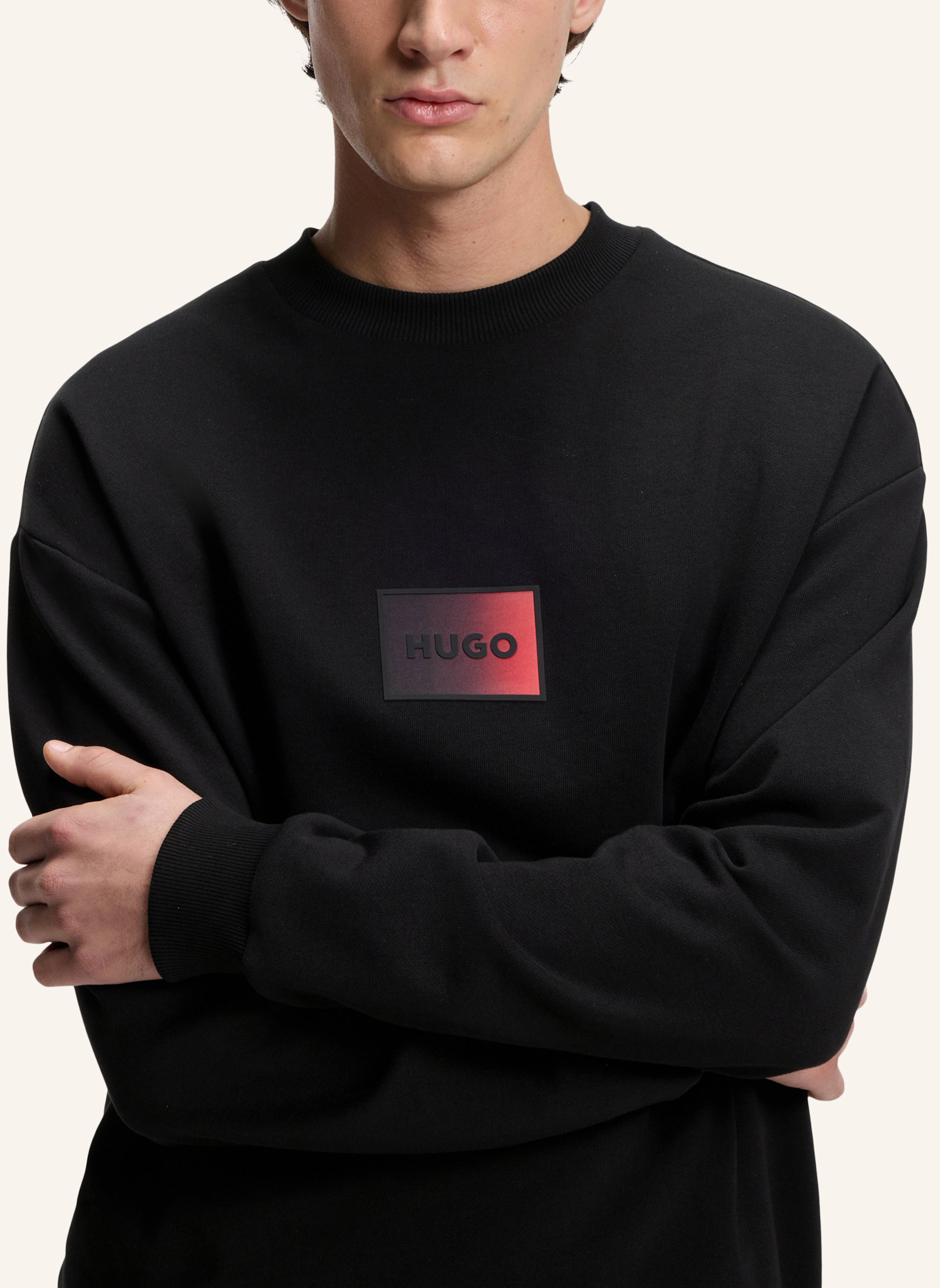 Thumbnail - Hugo Sweatshirt Danotop Relaxed Fit schwarz