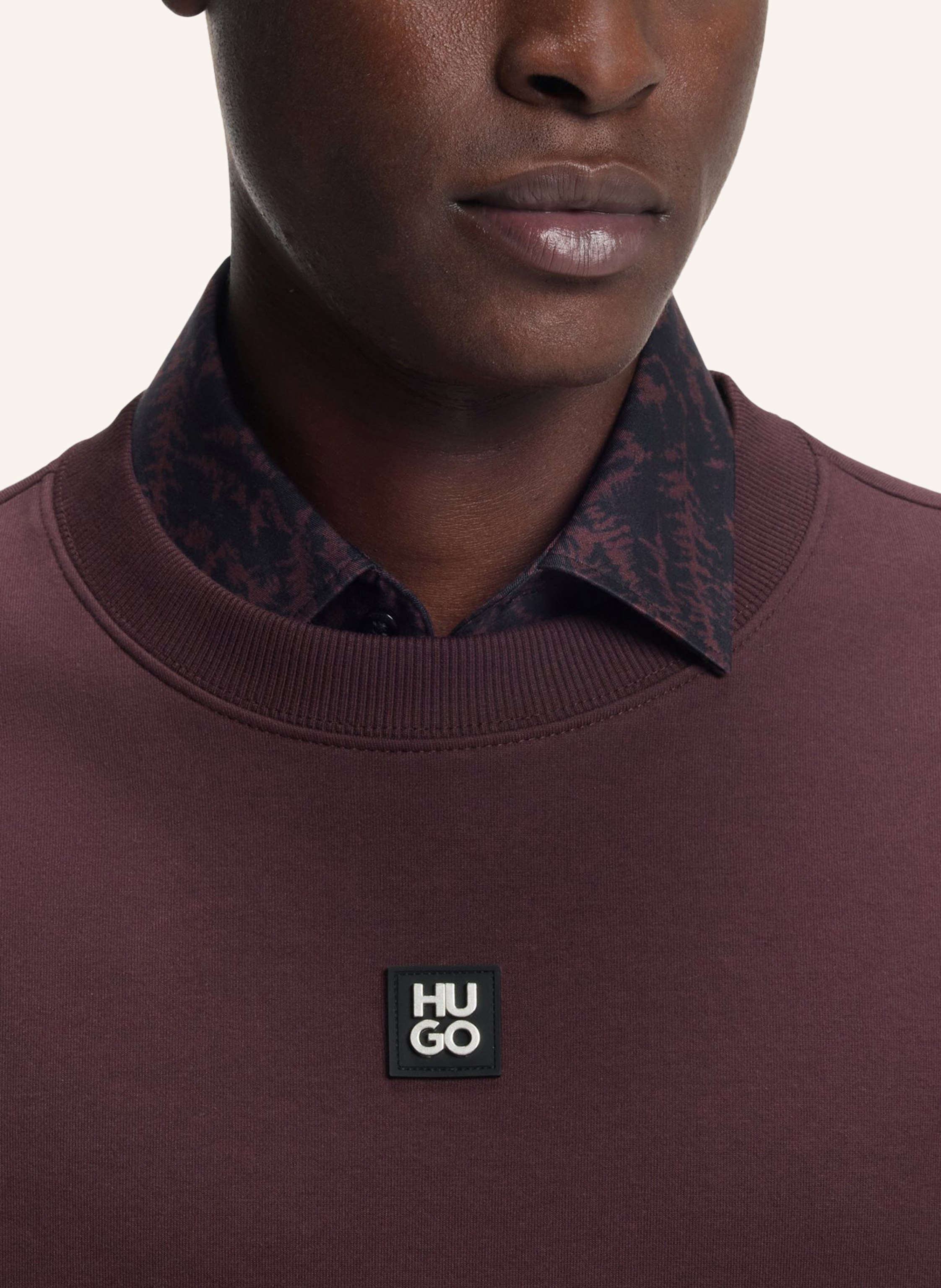 Thumbnail - Hugo Sweatshirt Dettil Relaxed Fit braun