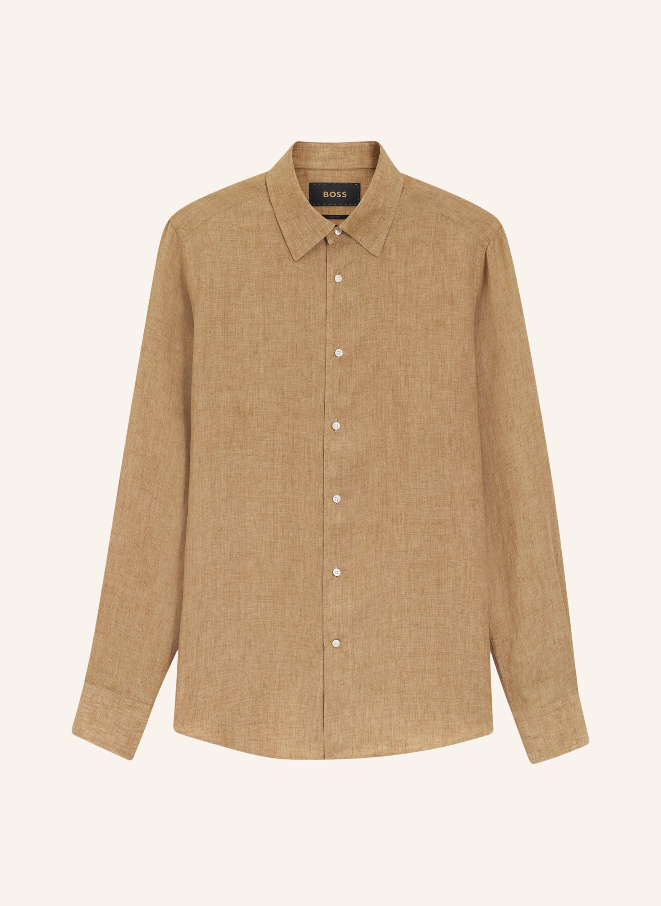 Boss Boss Casual Hemd L-Hays-Kentw-C-252 Slim Fit beige in BEIGE