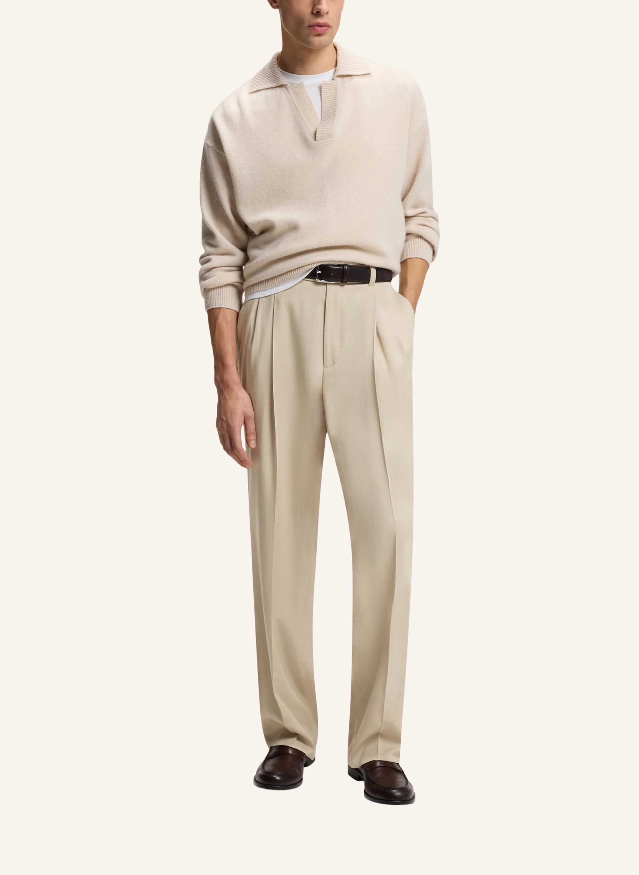 Thumbnail - Boss Business Hose C-Pat-Bb-Dpl-262 Oversize Fit beige