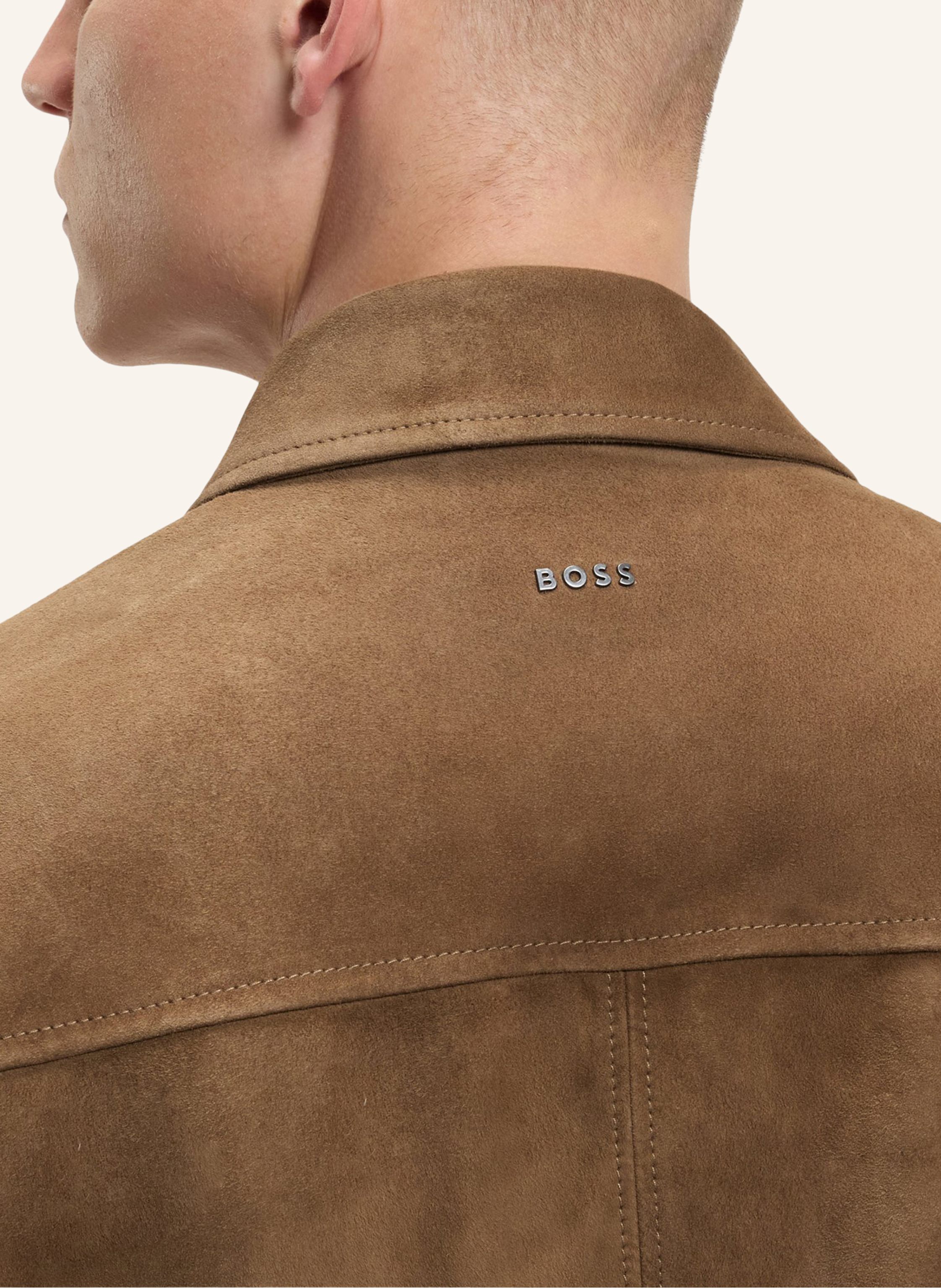 Thumbnail - Boss Lederjacke Josurf Regular Fit braun