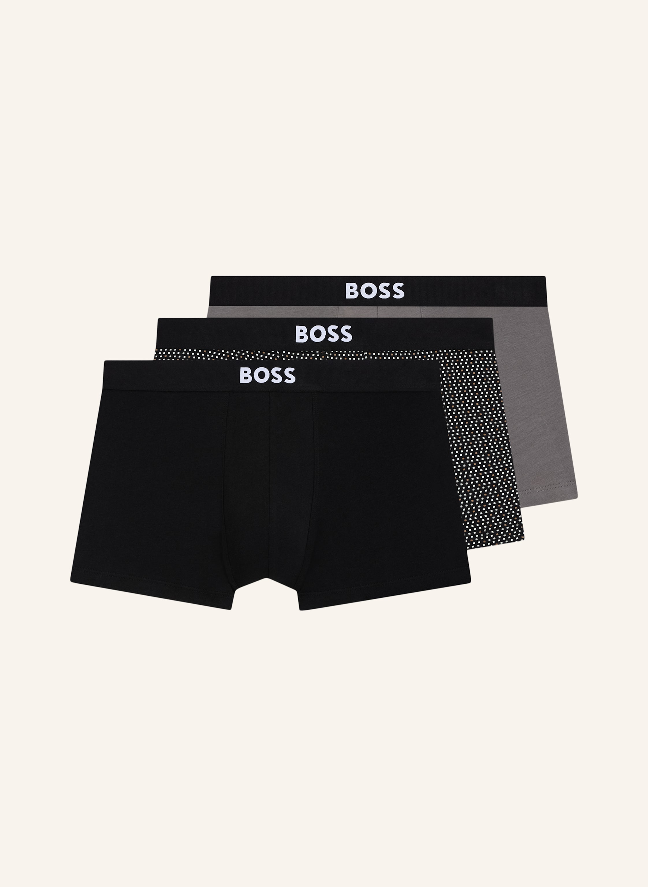 Boss Boss Boxershort Trunk 3p Boss One D beige in GRAU