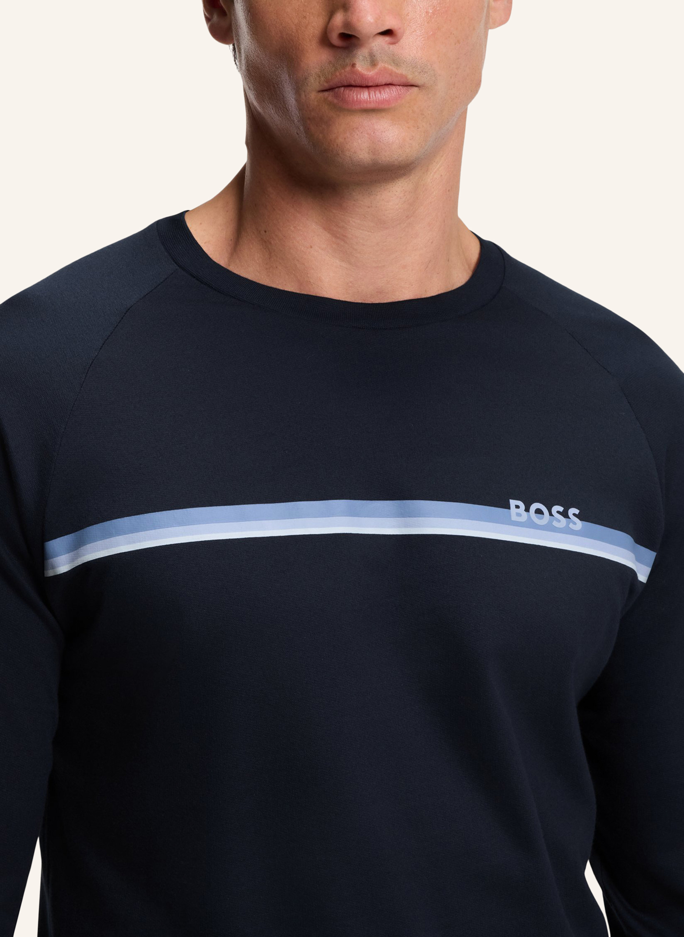 Thumbnail - Boss Loungewear Oberteil Authentic Sweatshirt Regular Fit blau