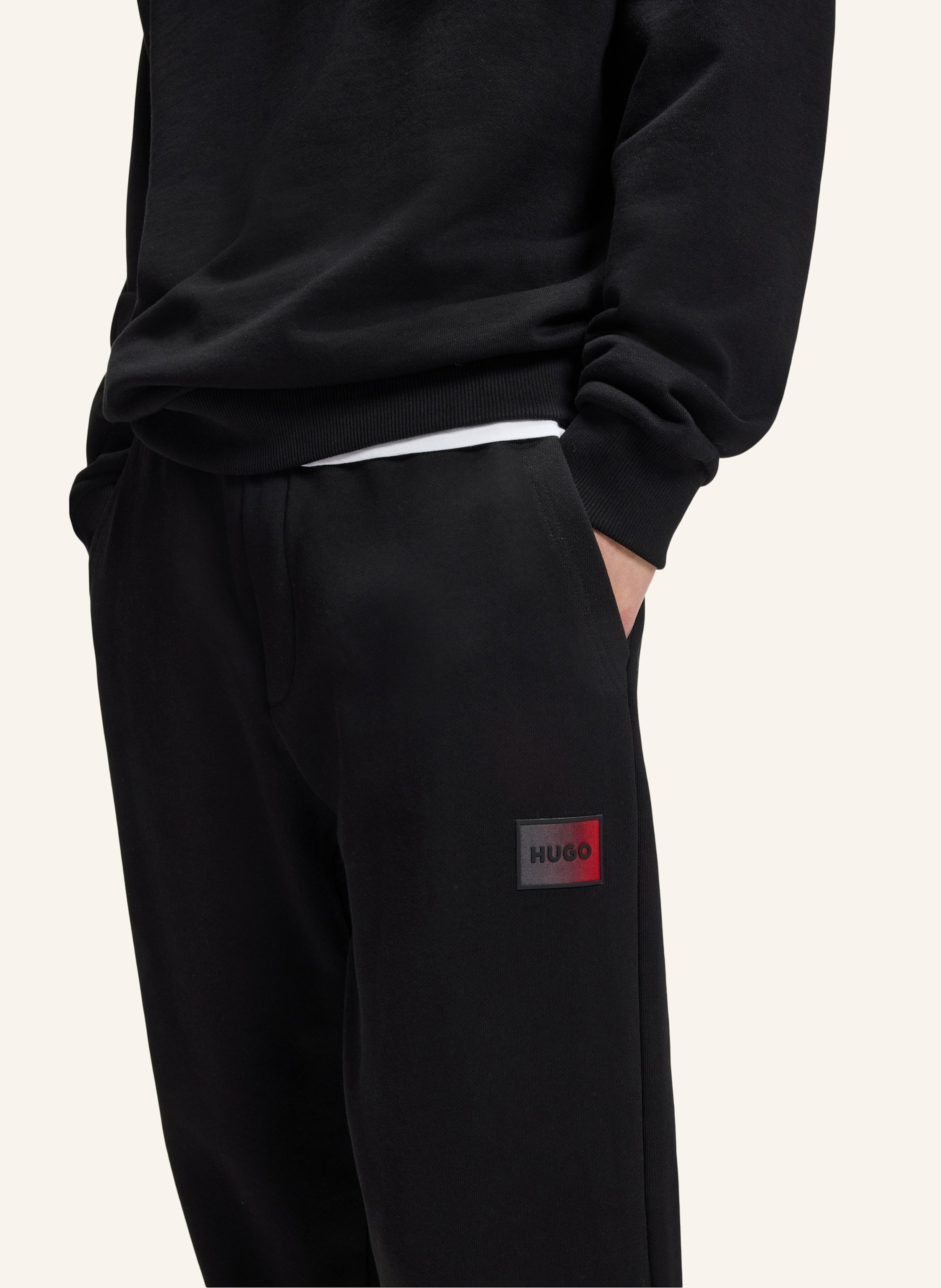 Thumbnail - Hugo Casual Hose Danopan Relaxed Fit schwarz