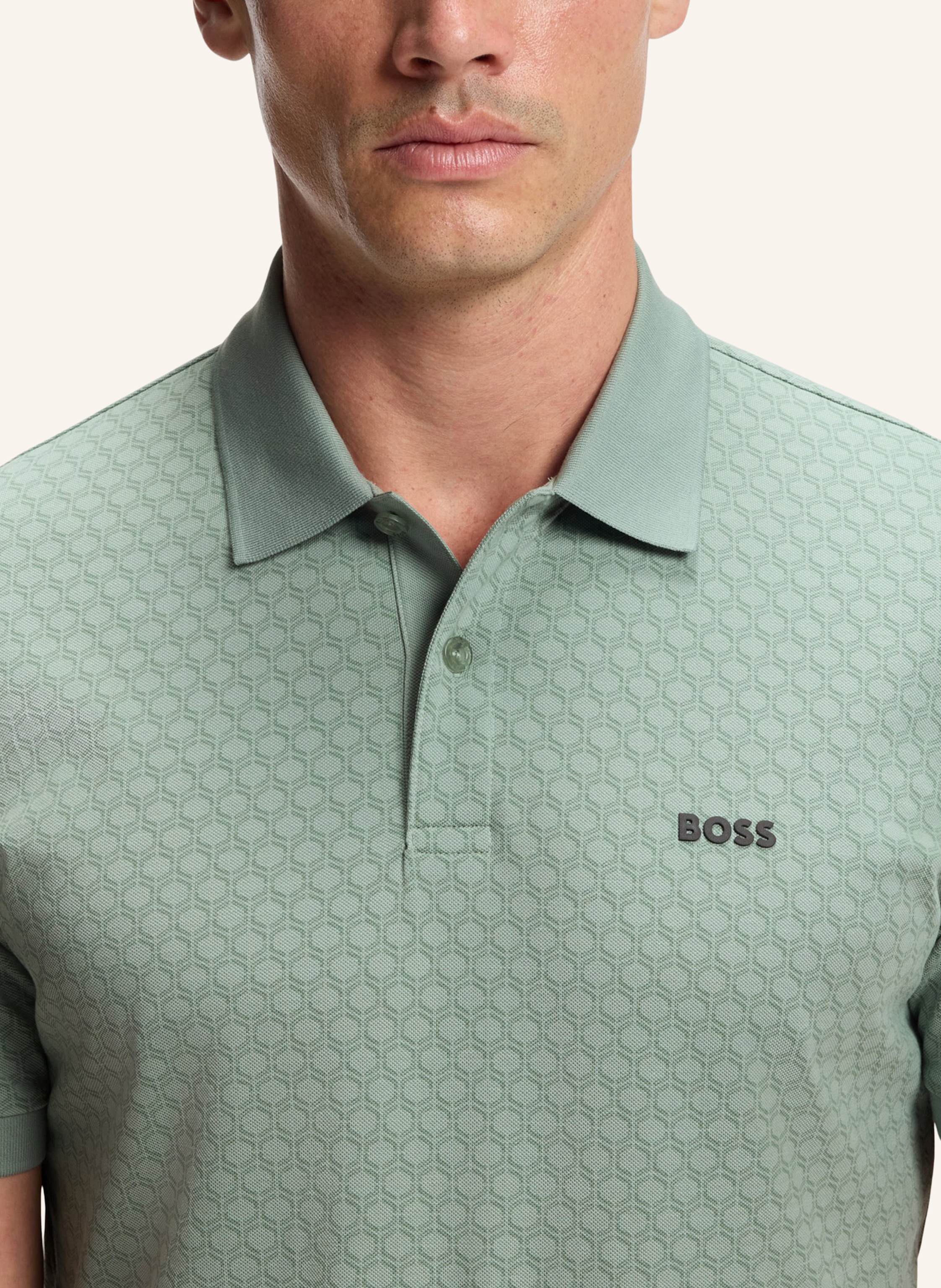 Thumbnail - Boss Poloshirt Pl_Goc Chip Pattern Regular Fit gruen