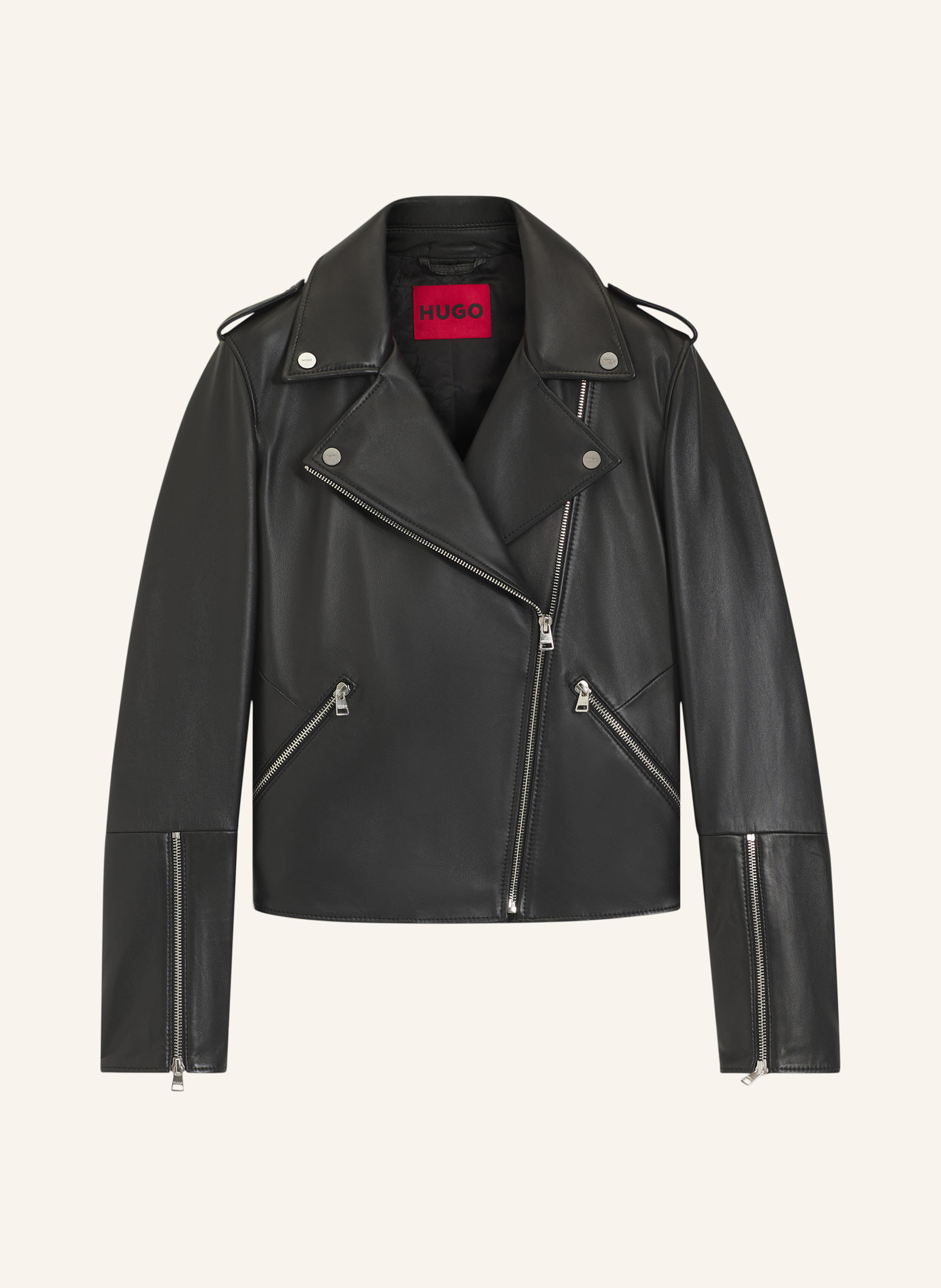 Hugo Leather Lujana Regular Fit schwarz