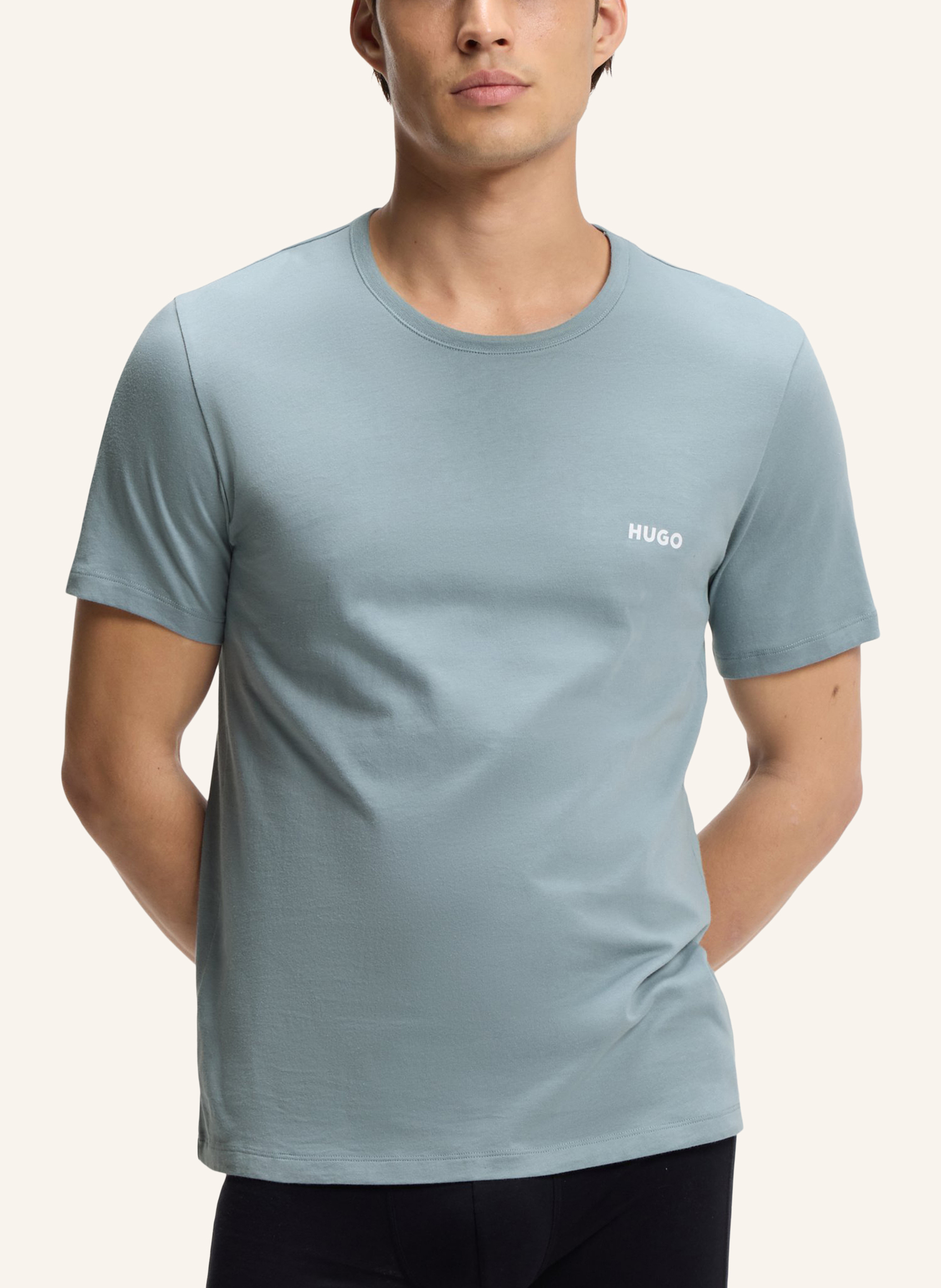 Thumbnail - Hugo Unterwäsche Top T-Shirt Rn Triplet P Regular Fit schwarz