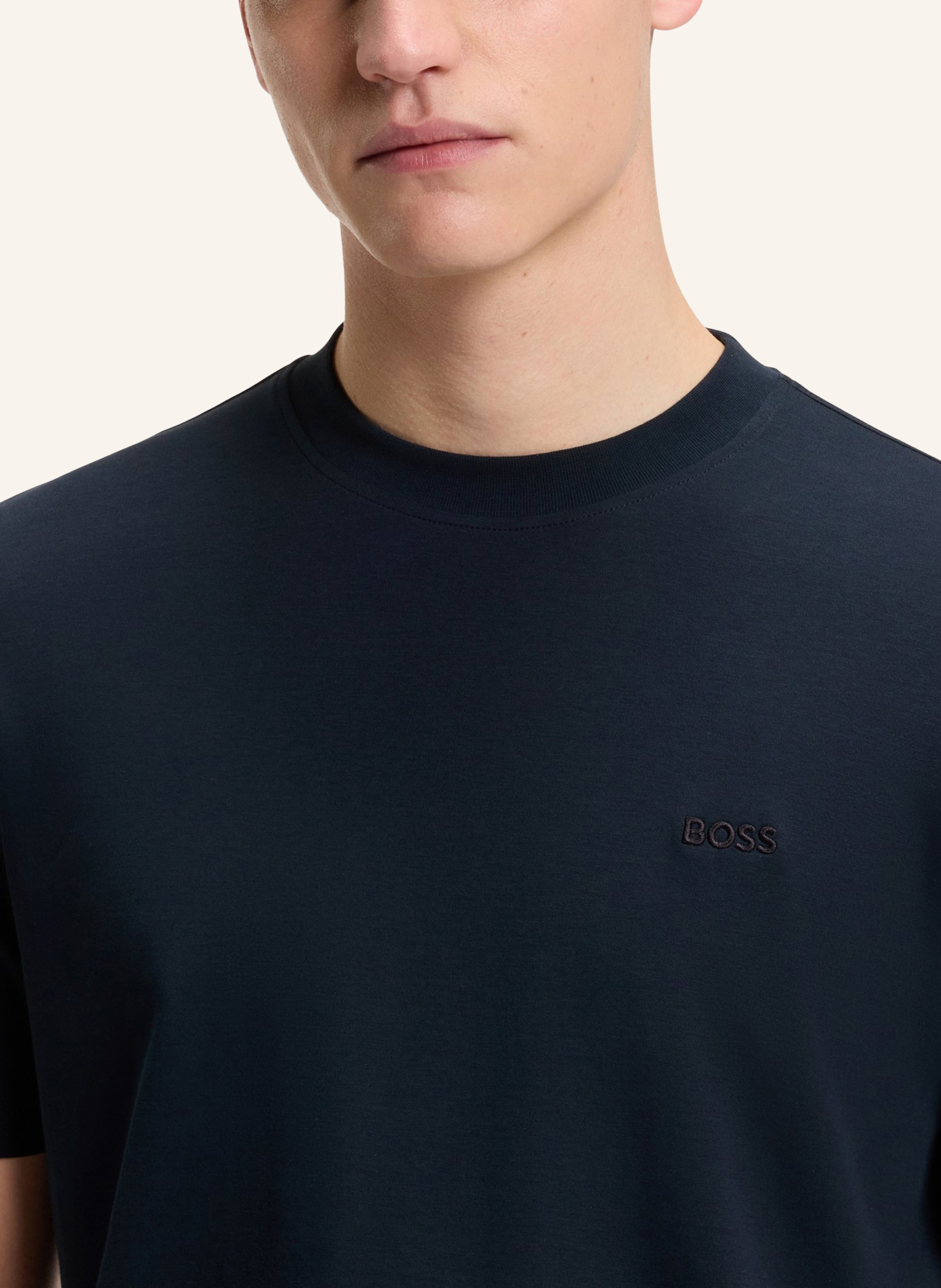 Thumbnail - Boss T-Shirt Te_Interlock Regular Fit blau