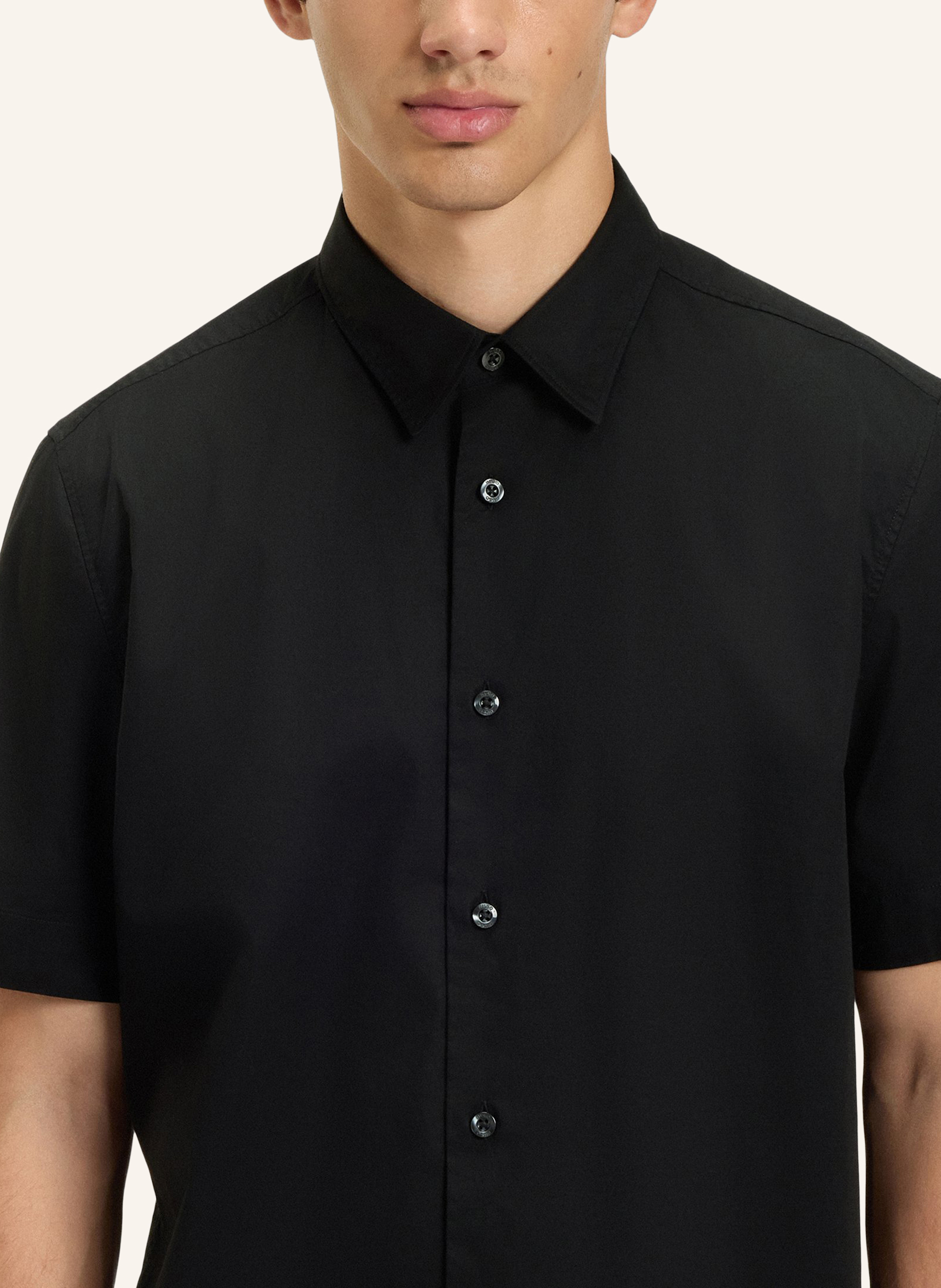 Thumbnail - Hugo Casual Hemd Ebor Relaxed Fit schwarz