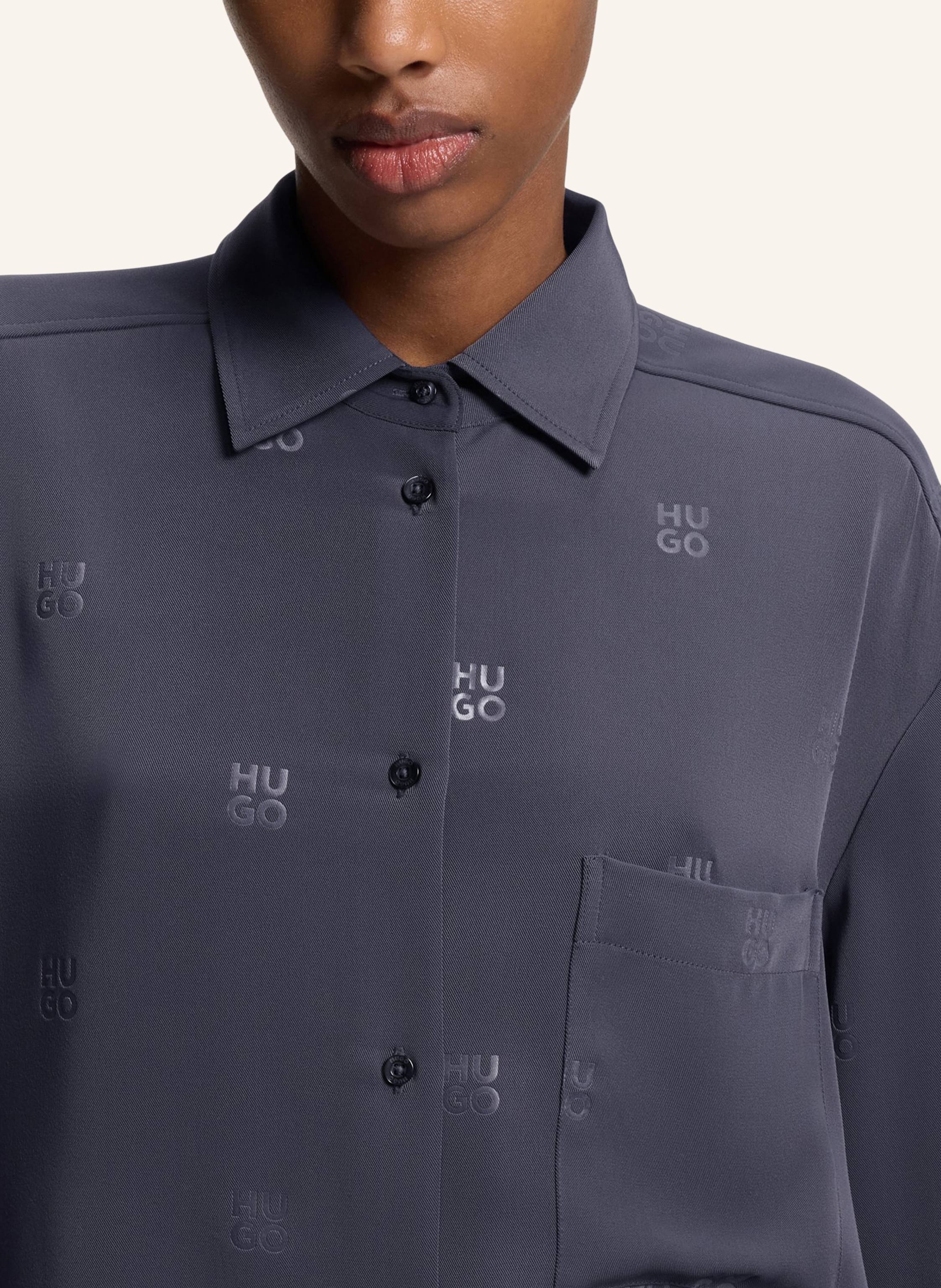 Thumbnail - Hugo Business Bluse Elodina Oversize Fit beige