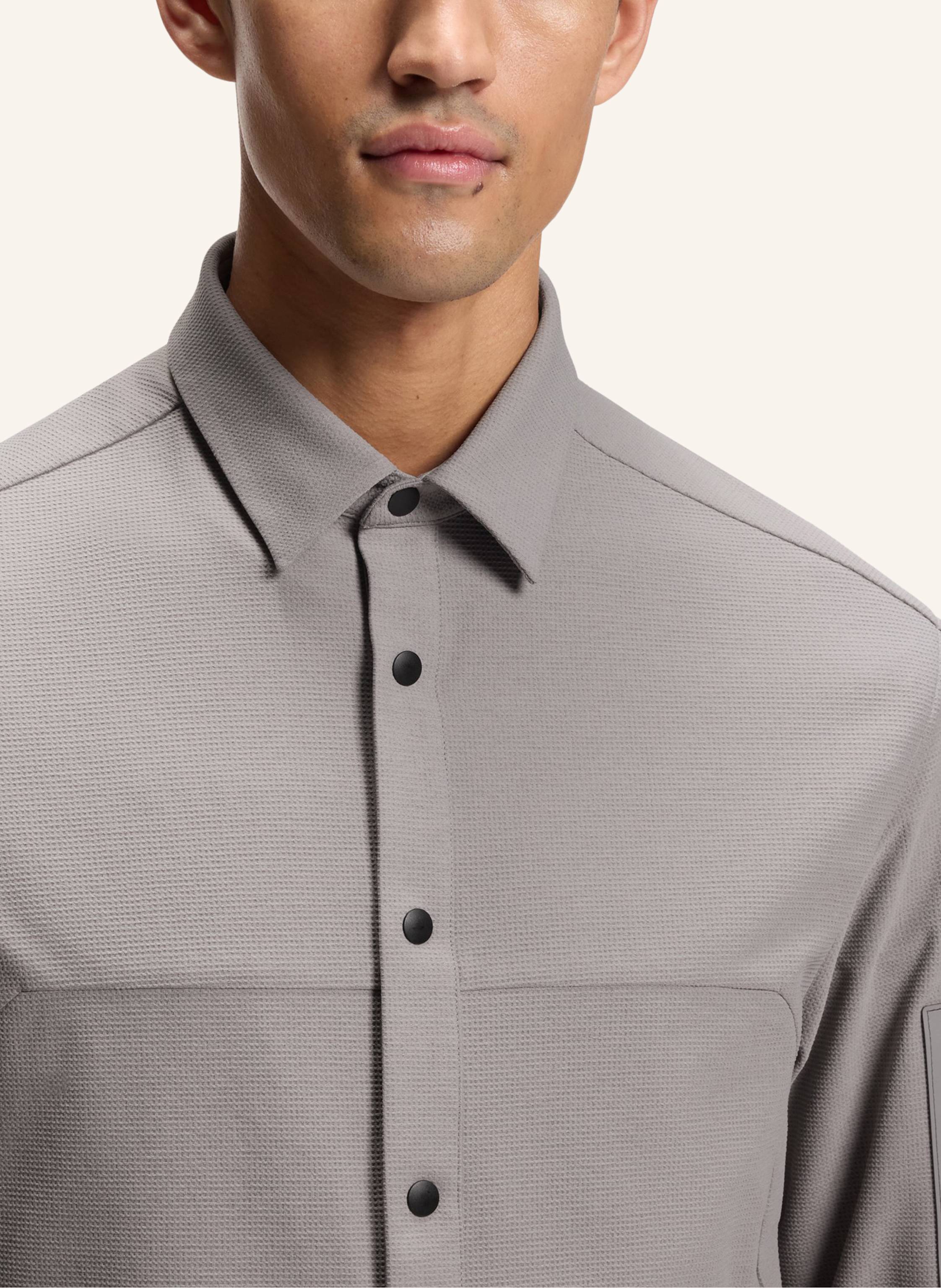 Thumbnail - Boss Casual Hemd St_Tour Waffle L Relaxed Fit grau