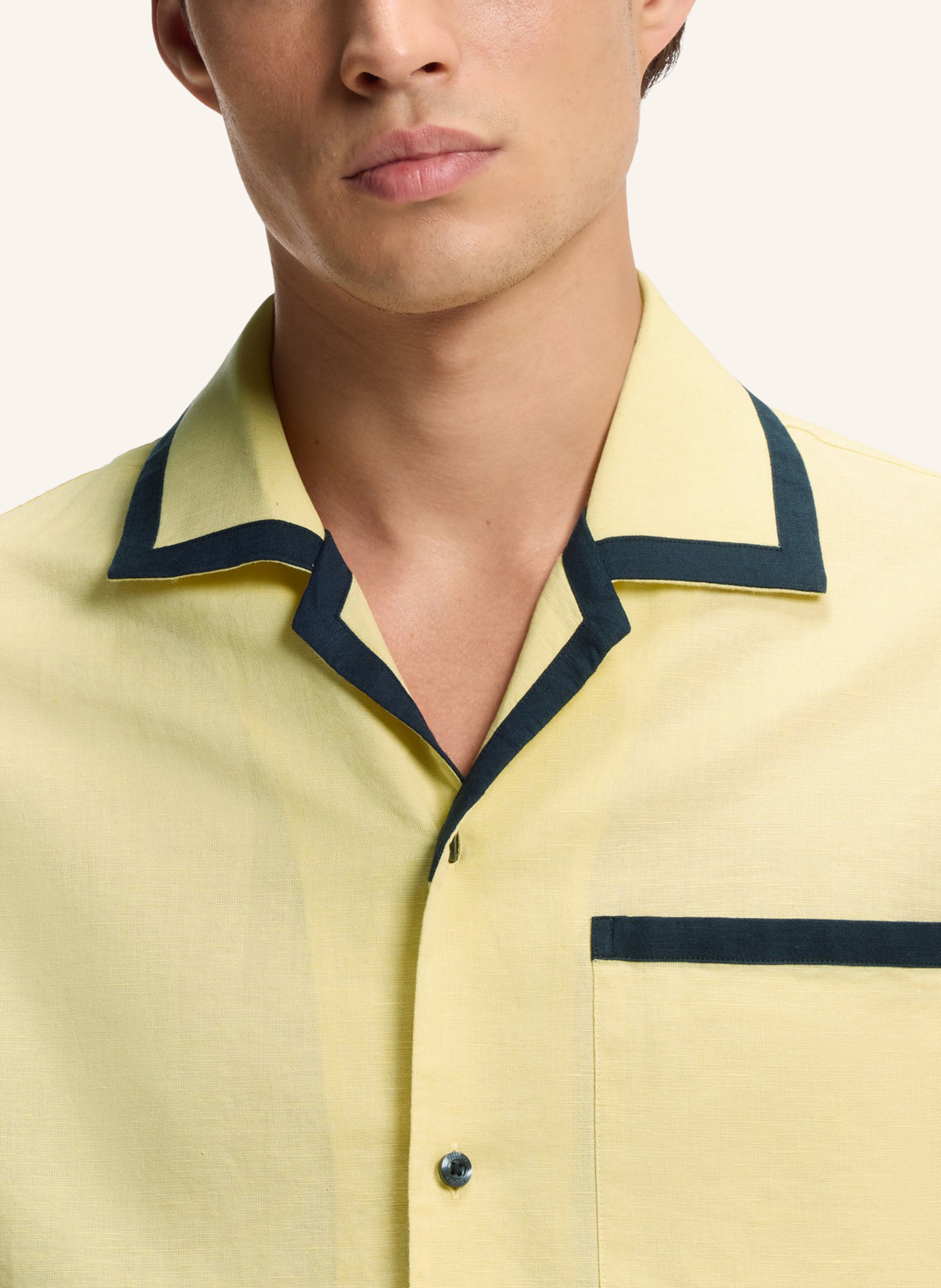 Thumbnail - Hugo Business Hemd Exolino Oversize Fit gelb