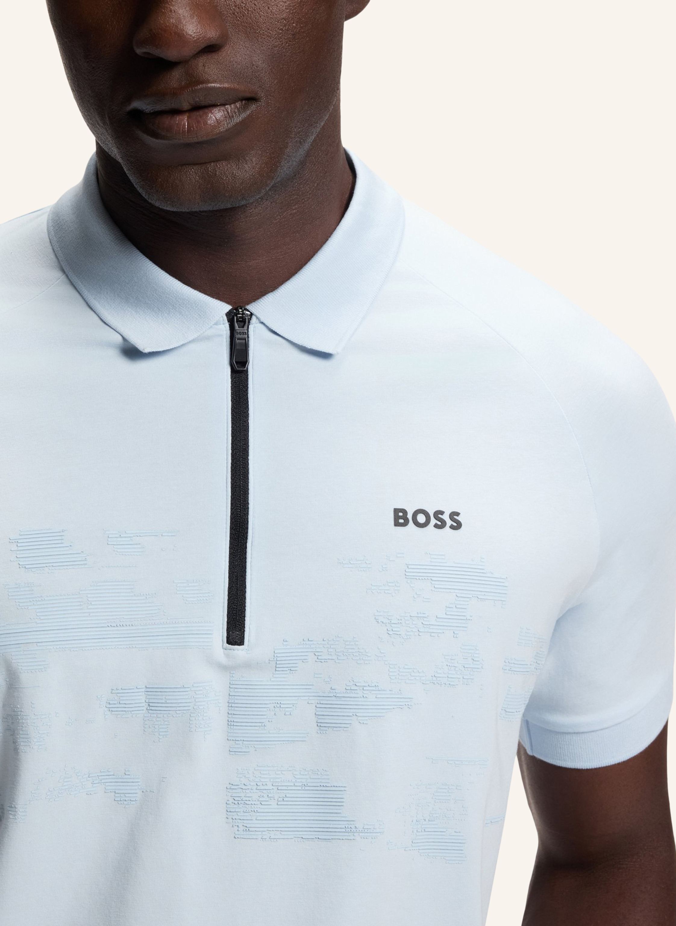 Thumbnail - Boss Poloshirt Pl_Globe Pattern Regular Fit blau