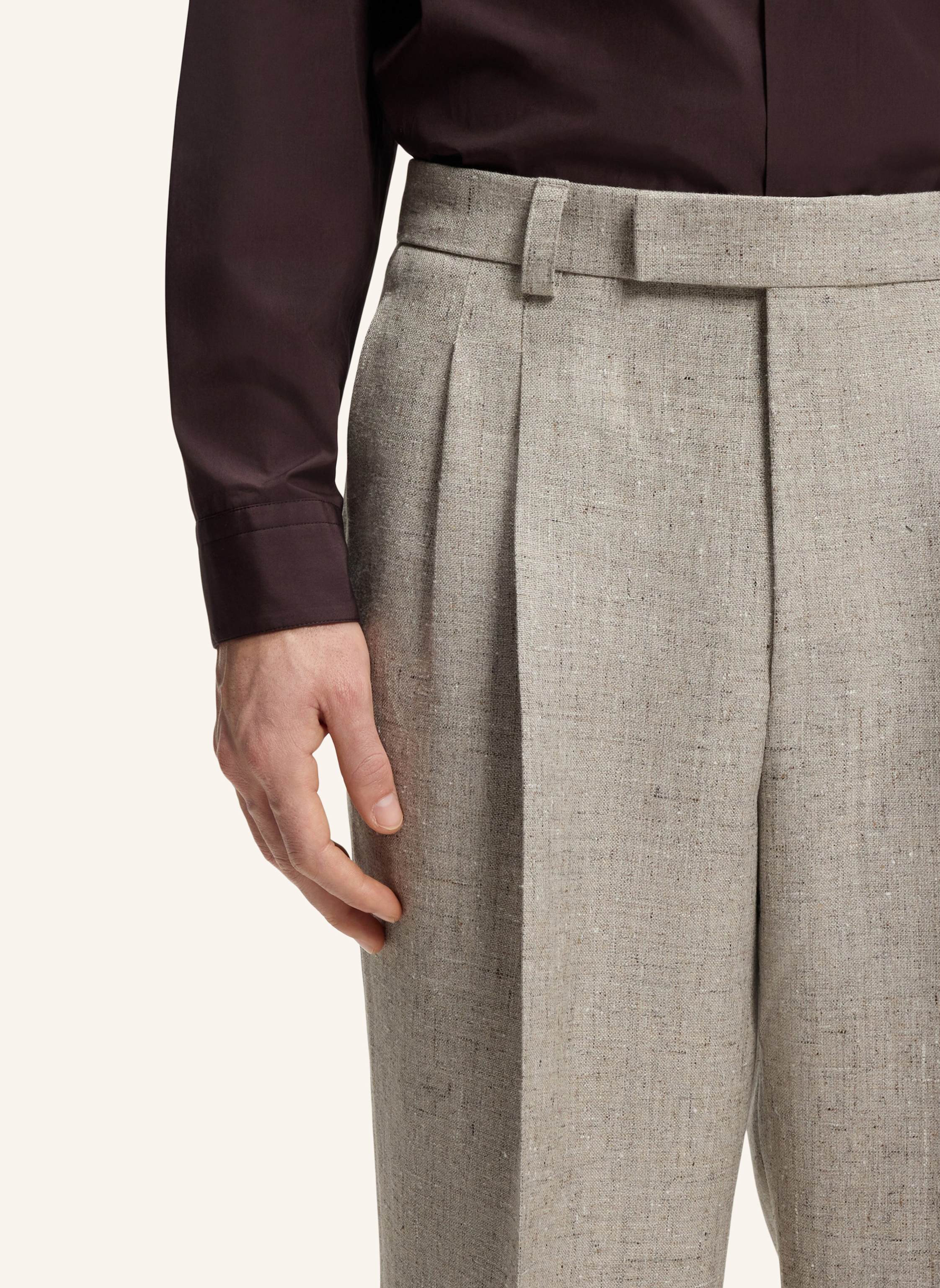 Thumbnail - Boss Business Hose C-Pat-Bb-Dpl-262 Oversize Fit beige