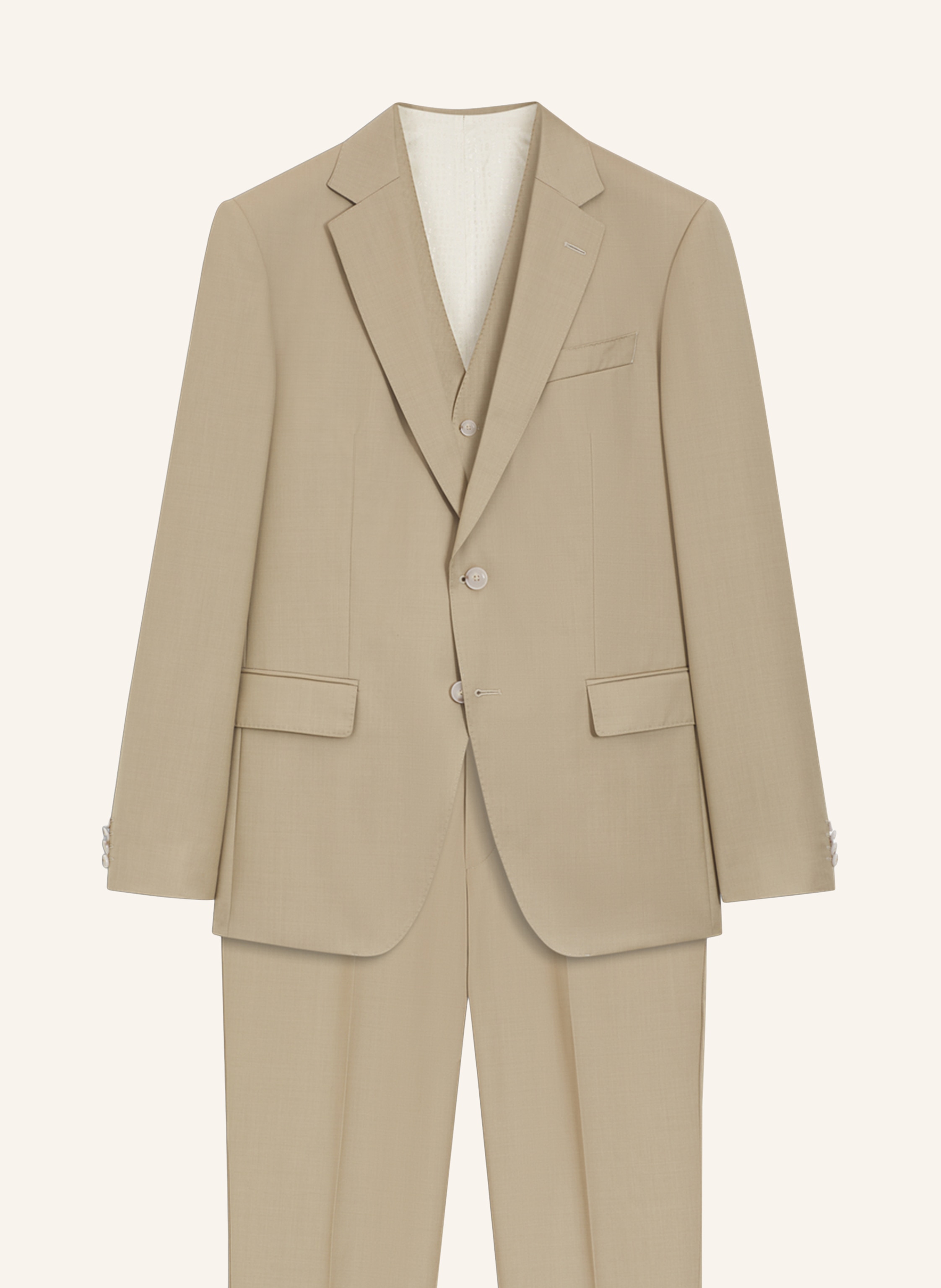 Boss Anzug H-Huge-3pcs-253 Slim Fit beige