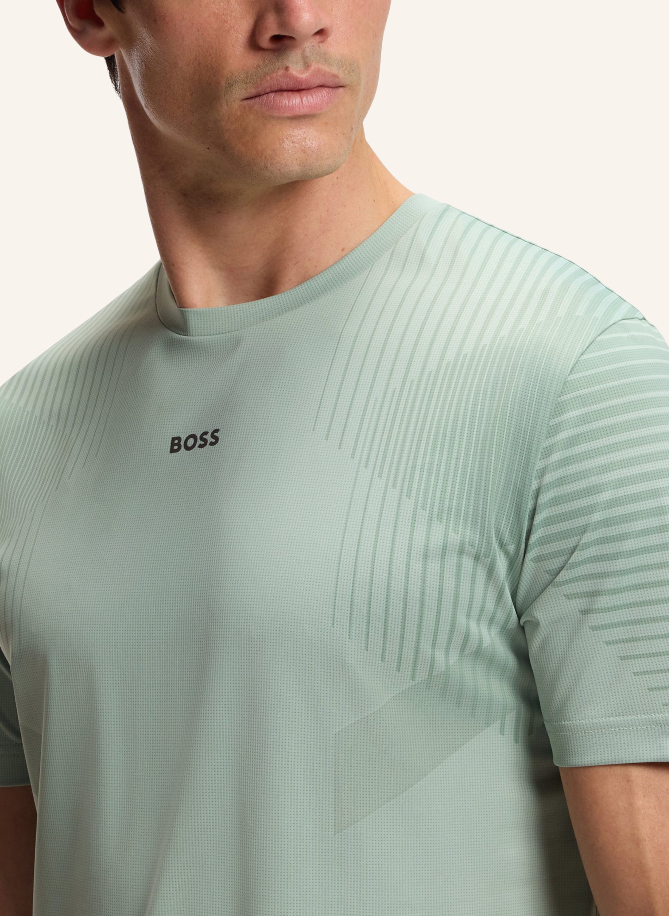 Thumbnail - Boss T-Shirt Ts_Active Push Slim Fit gruen