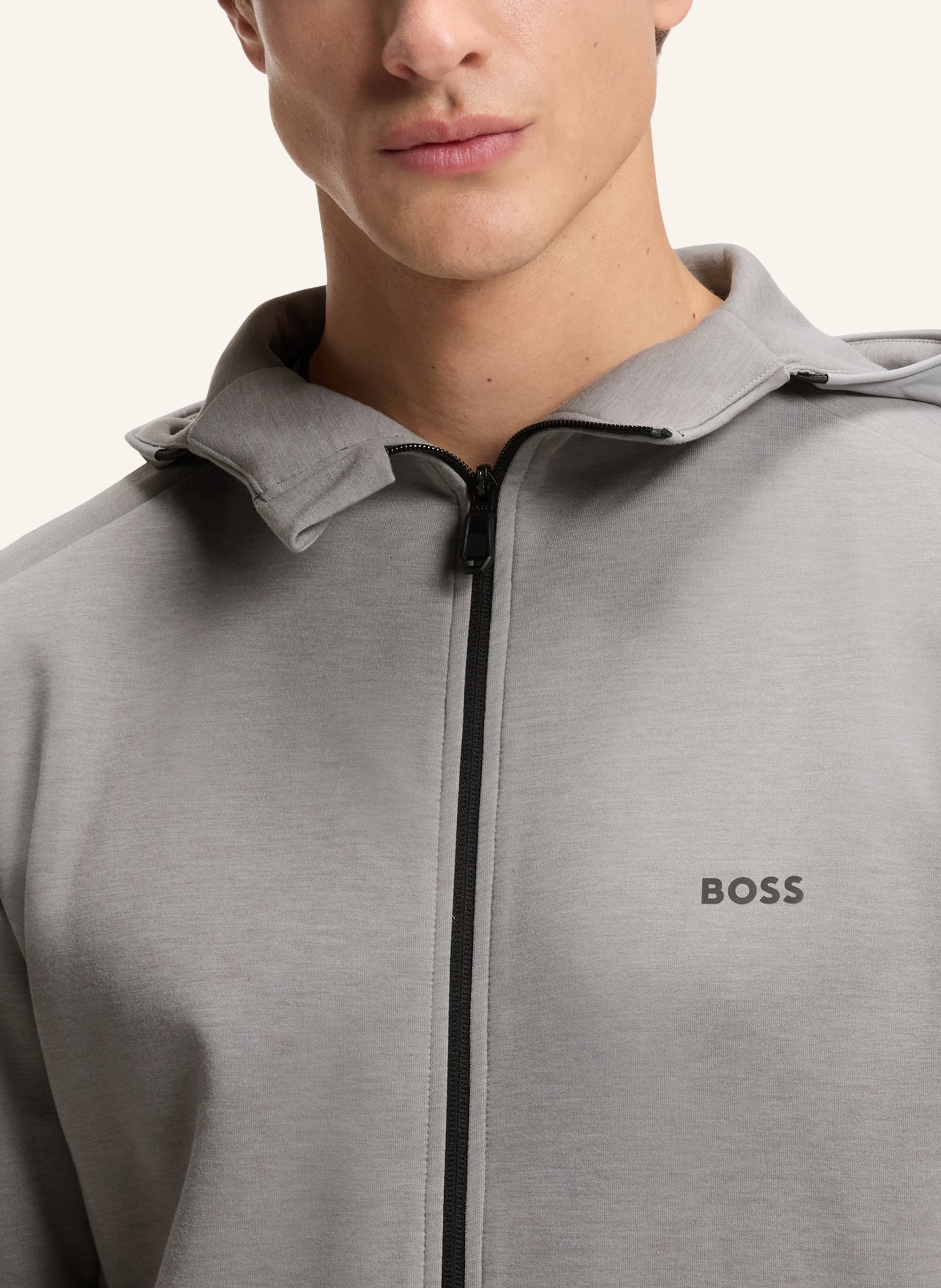 Thumbnail - Boss Sweatshirt Sw_Tour Hd Fz Regular Fit grau