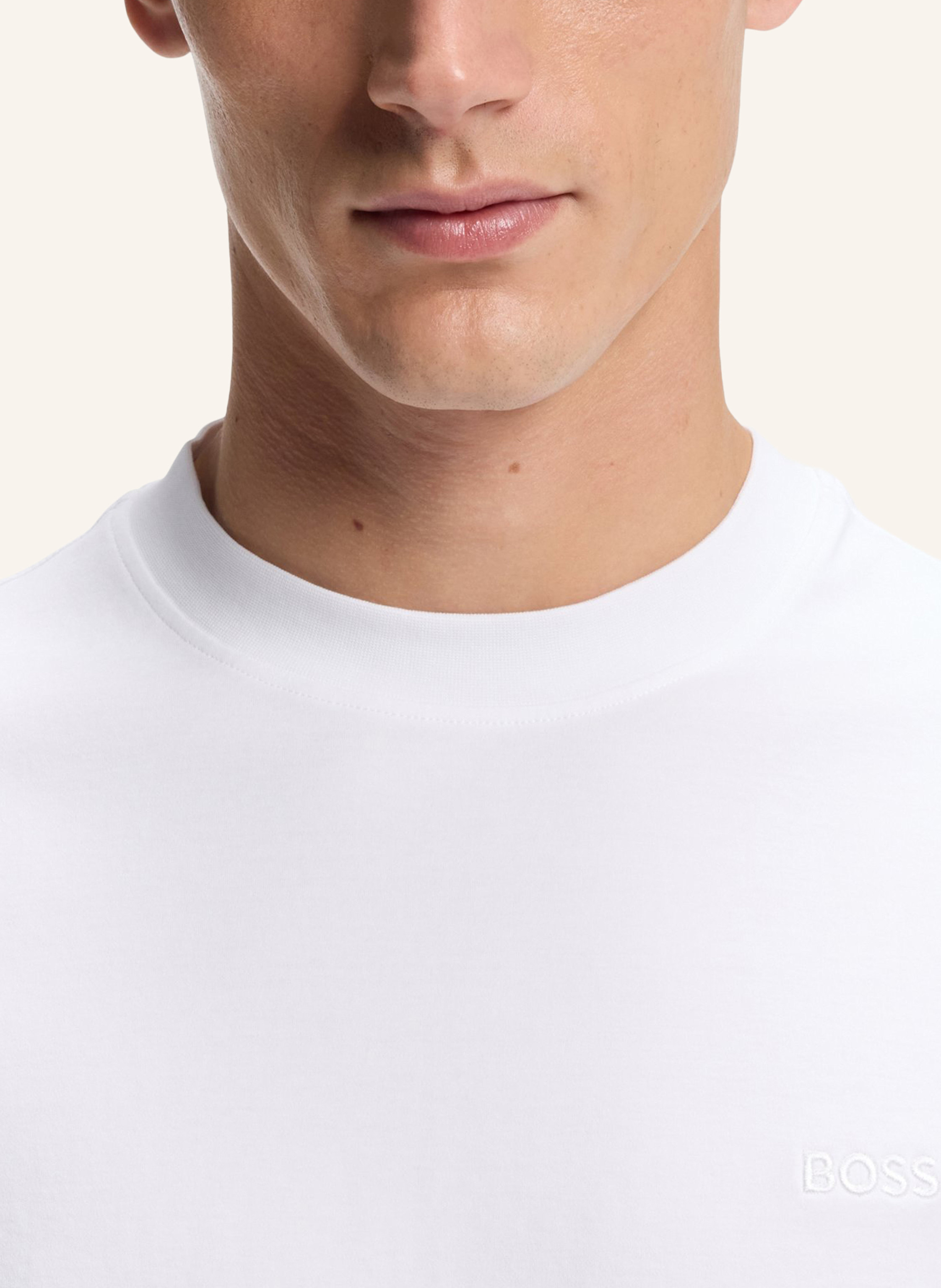 Thumbnail - Boss T-Shirt Te_Interlock Regular Fit weiss