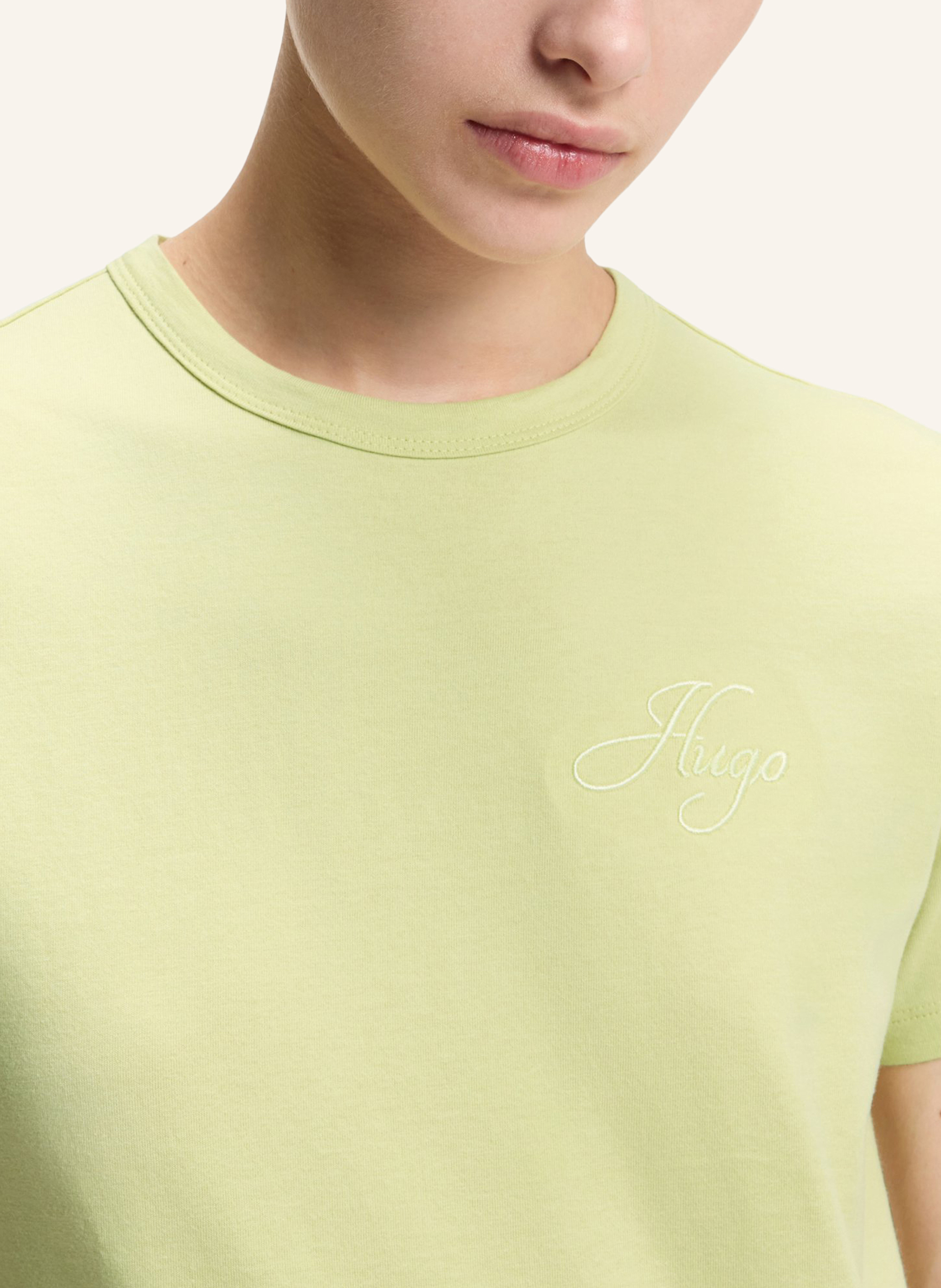Thumbnail - Hugo T-Shirt Damacia_7 Regular Fit beige
