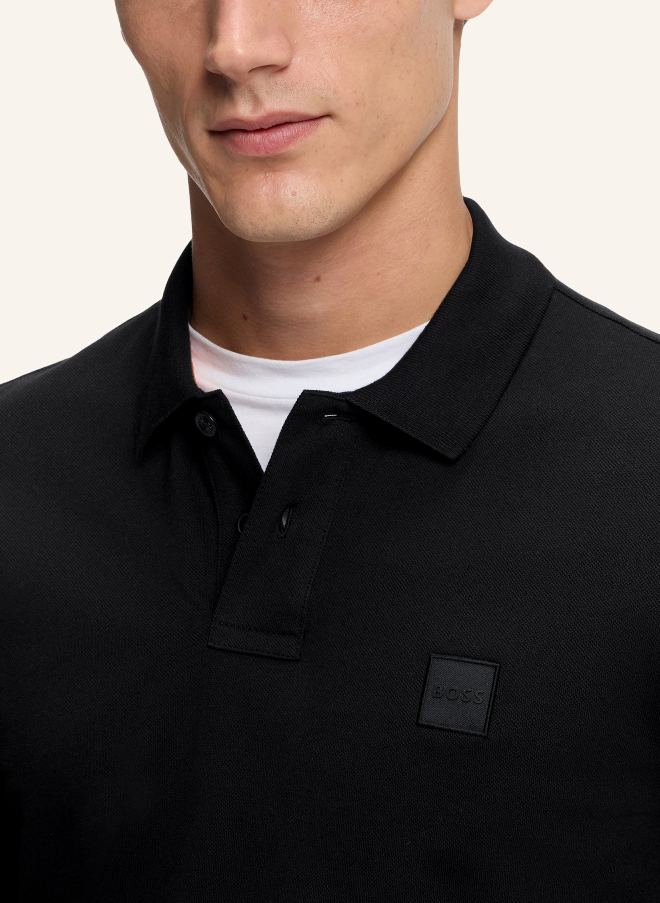 Thumbnail - Boss Piqué-Poloshirt Passerby Slim Fit schwarz