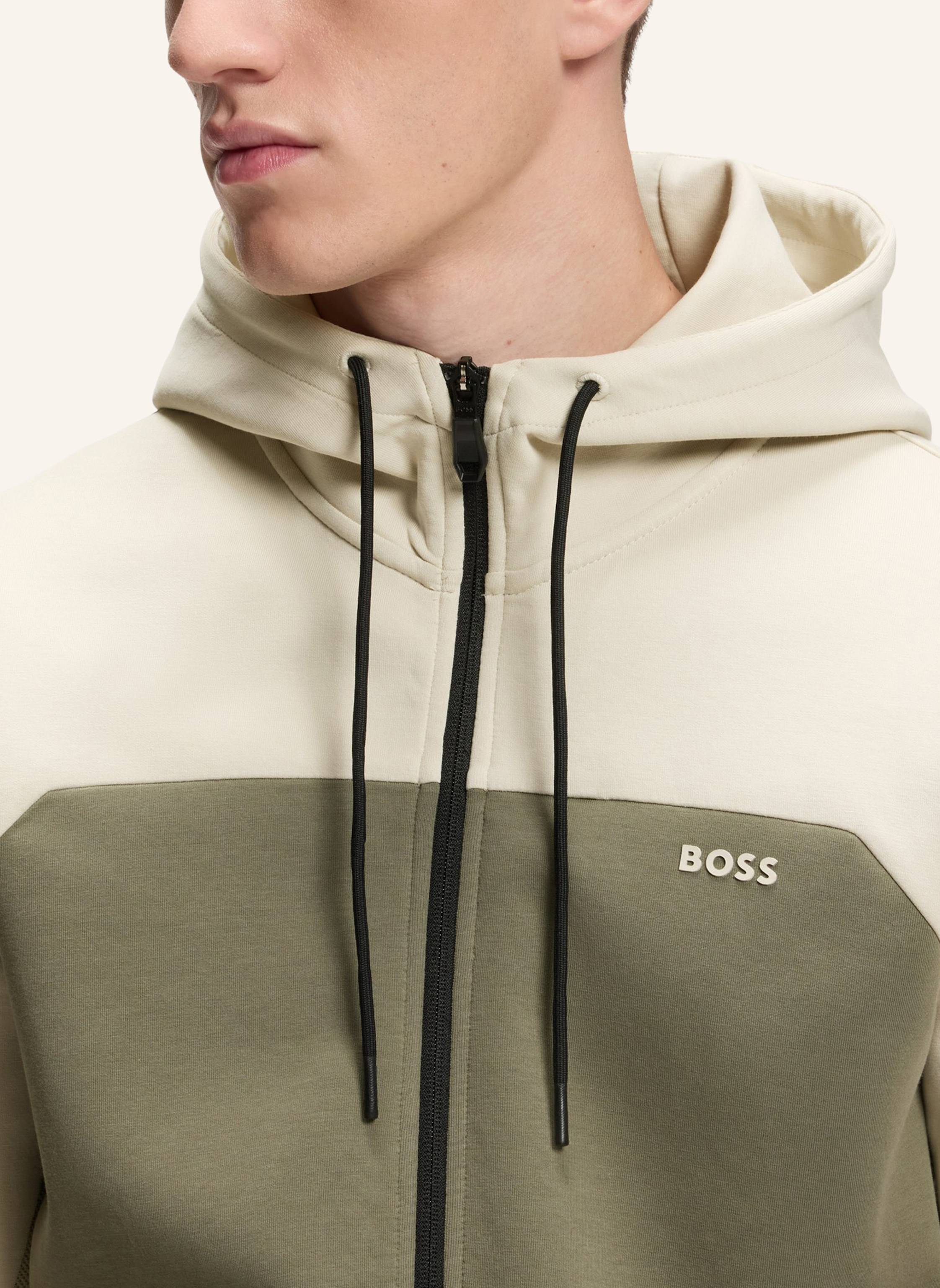 Thumbnail - Boss Sweatshirt Sw_Colorblock Hd Tt Regular Fit gruen