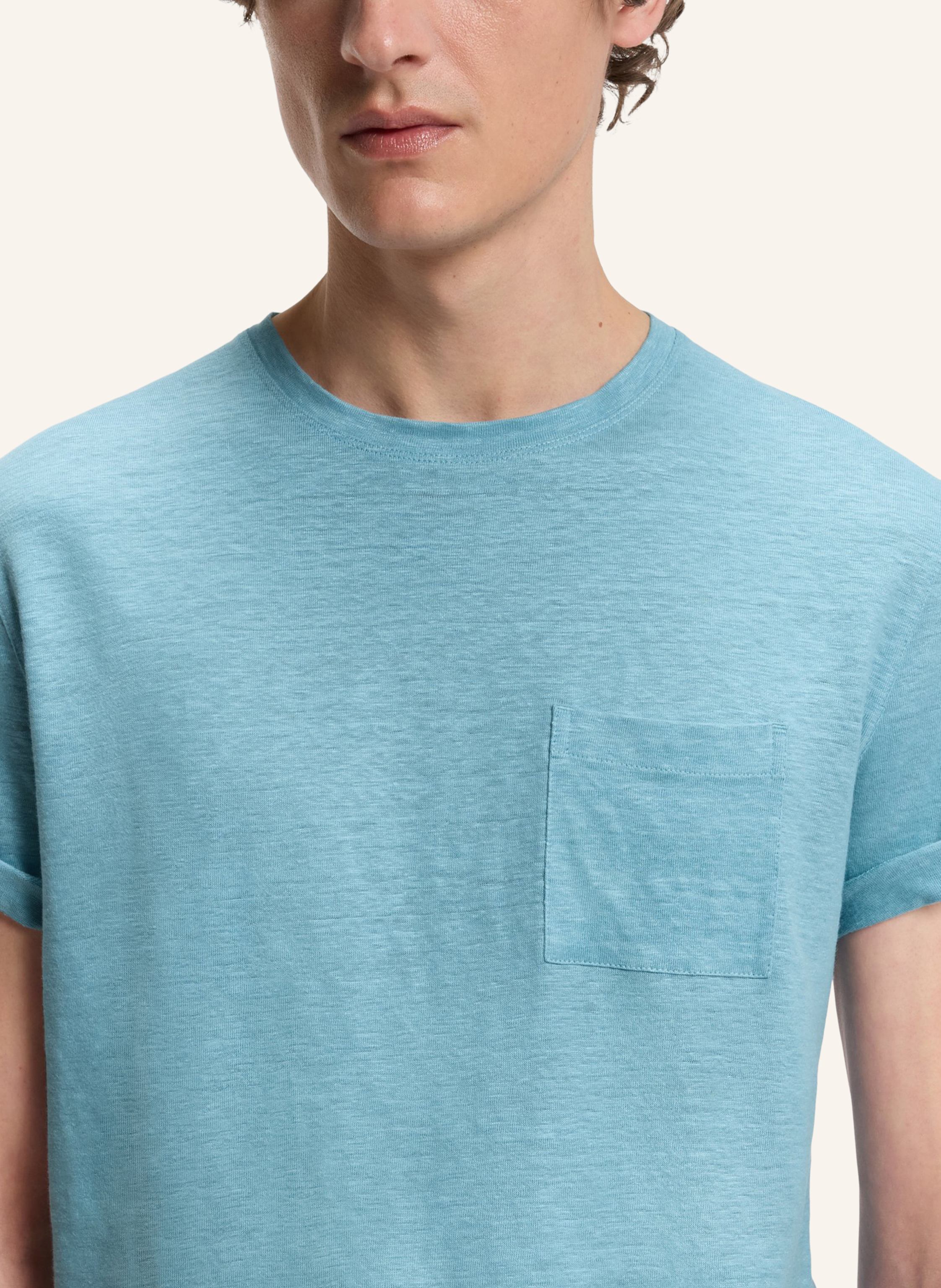 Thumbnail - Boss Strickshirt Taut Aus Leinen blau