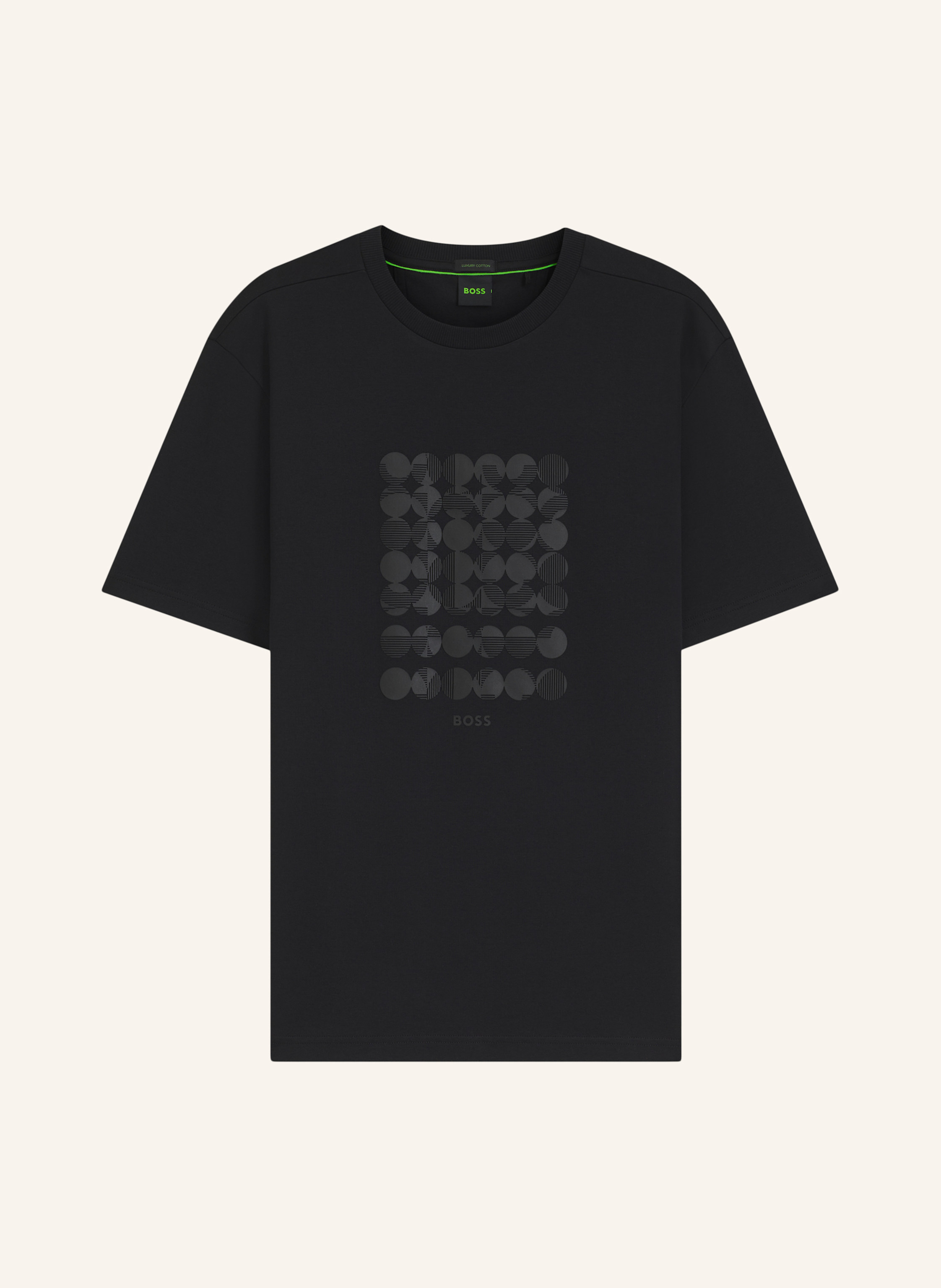 Boss T-Shirt Tee Print Striped Cz Relaxed Fit schwarz