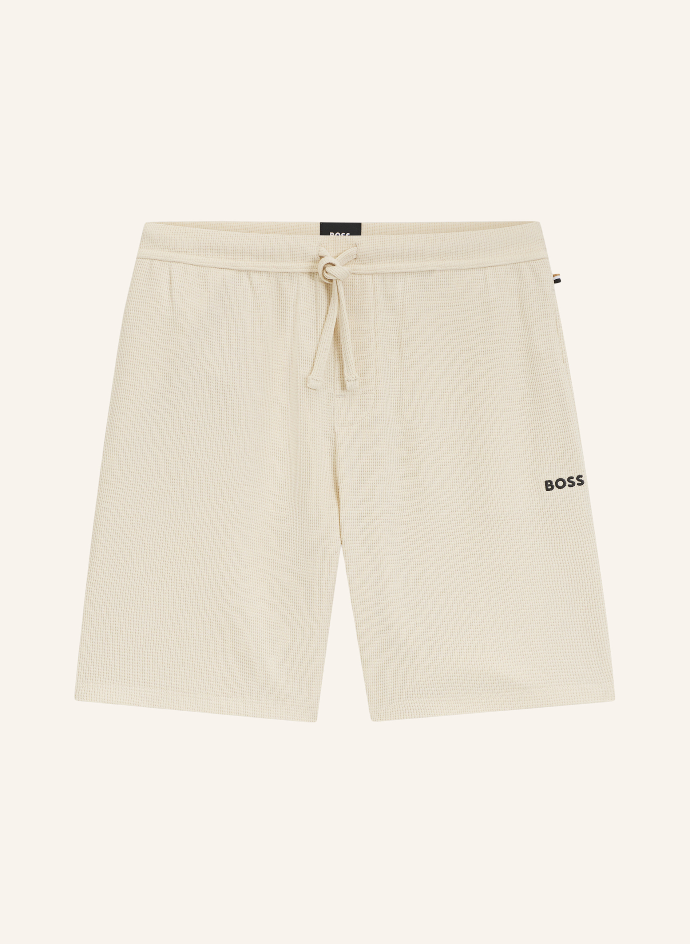 Boss Pyjamas Unterteil Waffle Shorts weiss