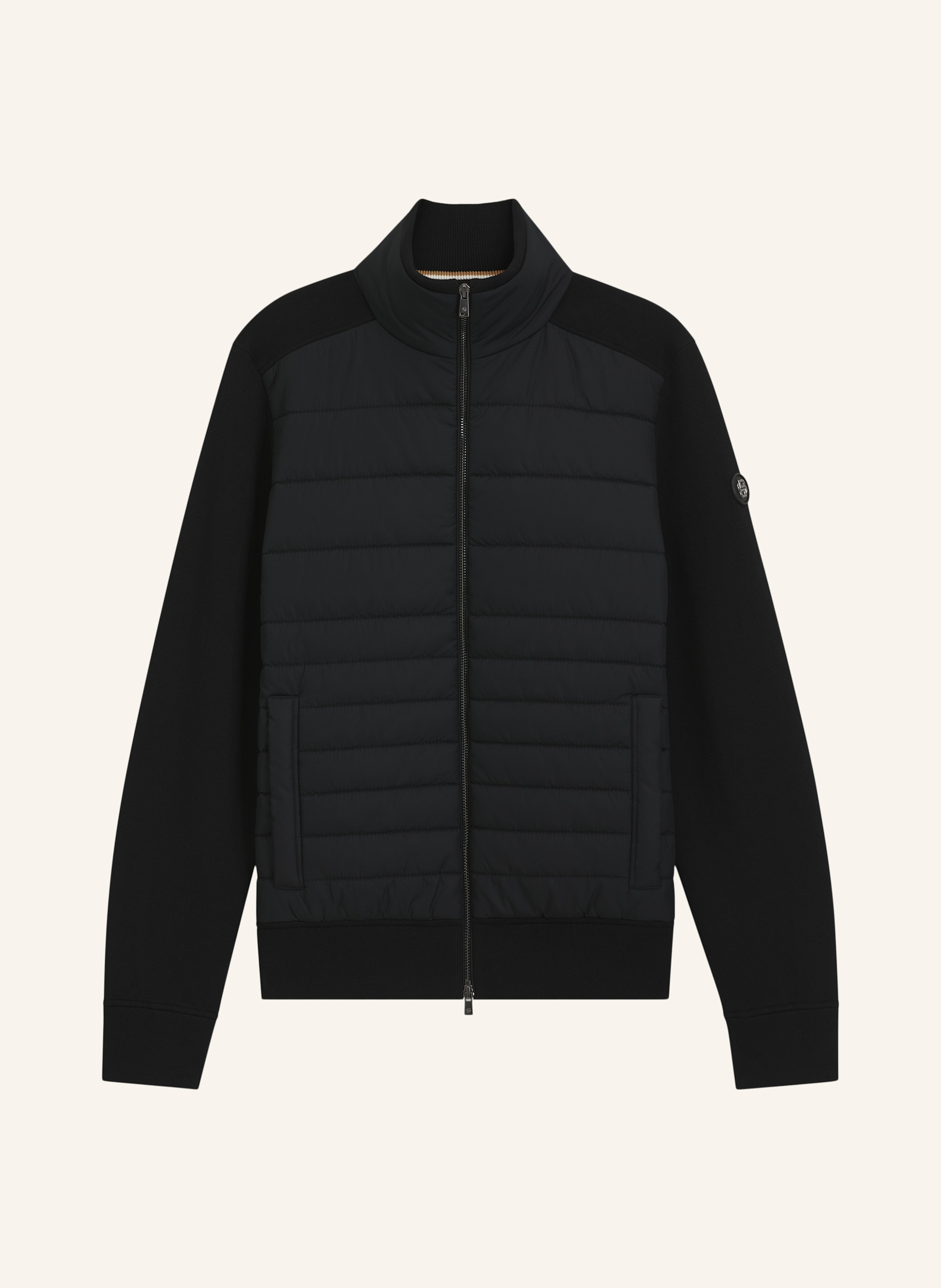 Boss Strickjacke H-Facente Regular Fit schwarz