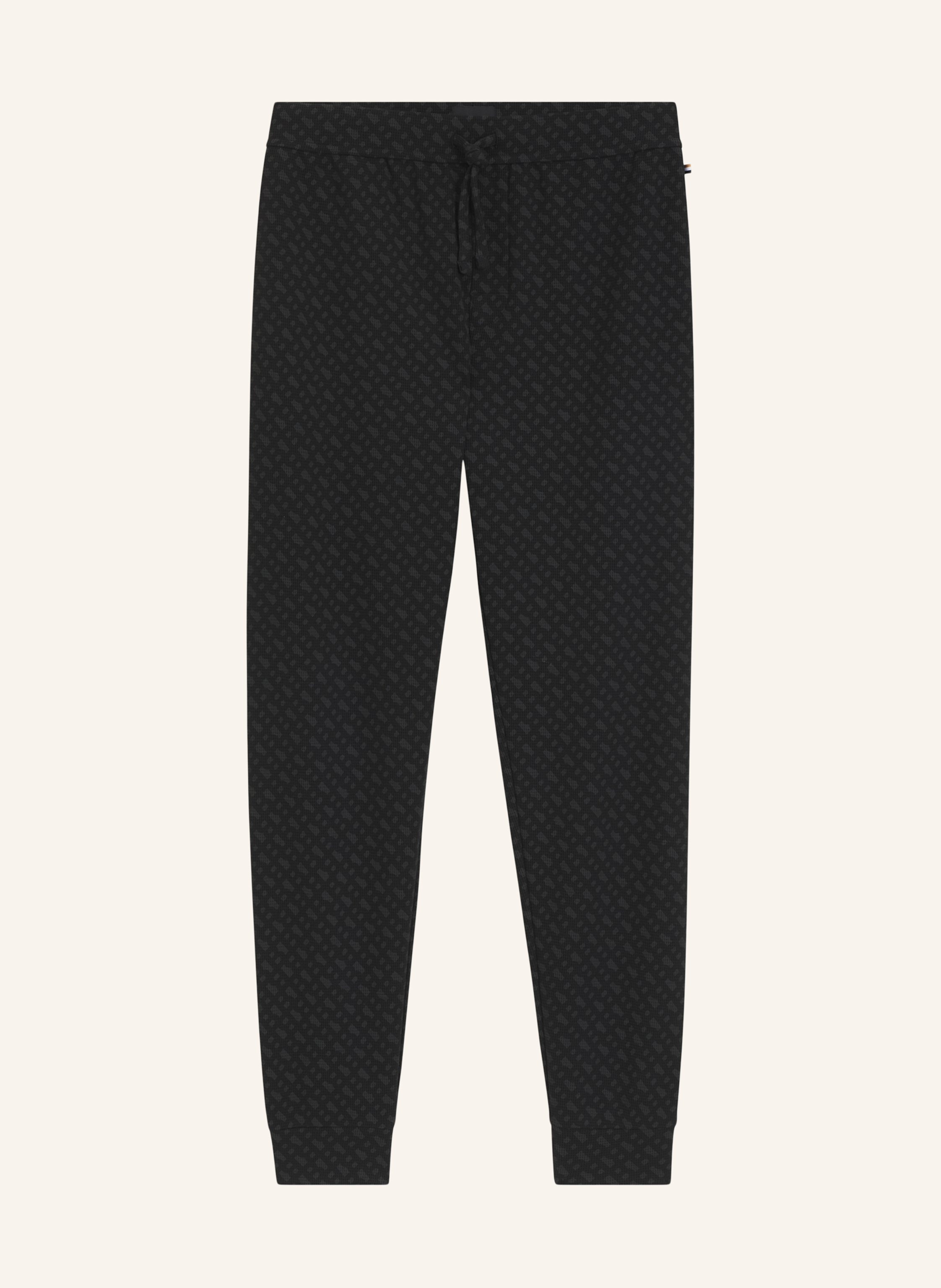 Boss Pyjamas Unterteil Waffleaop Cuff Pants schwarz