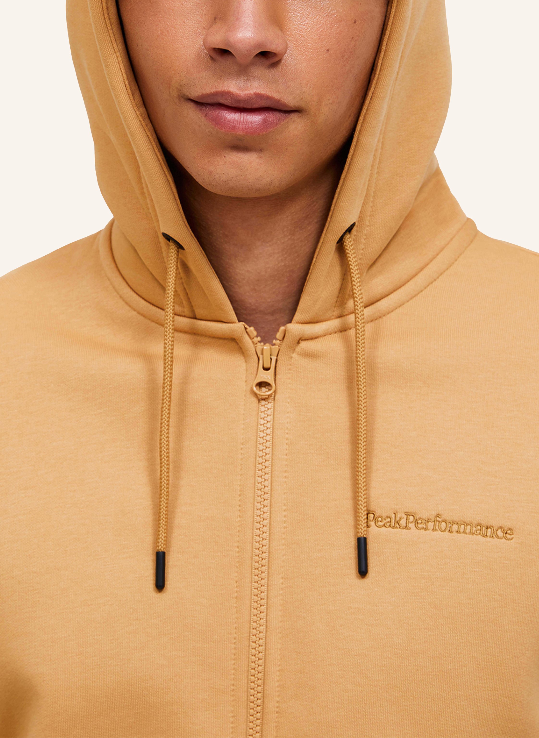 Thumbnail - Peak Performance Kapuzensweatshirtjacke braun