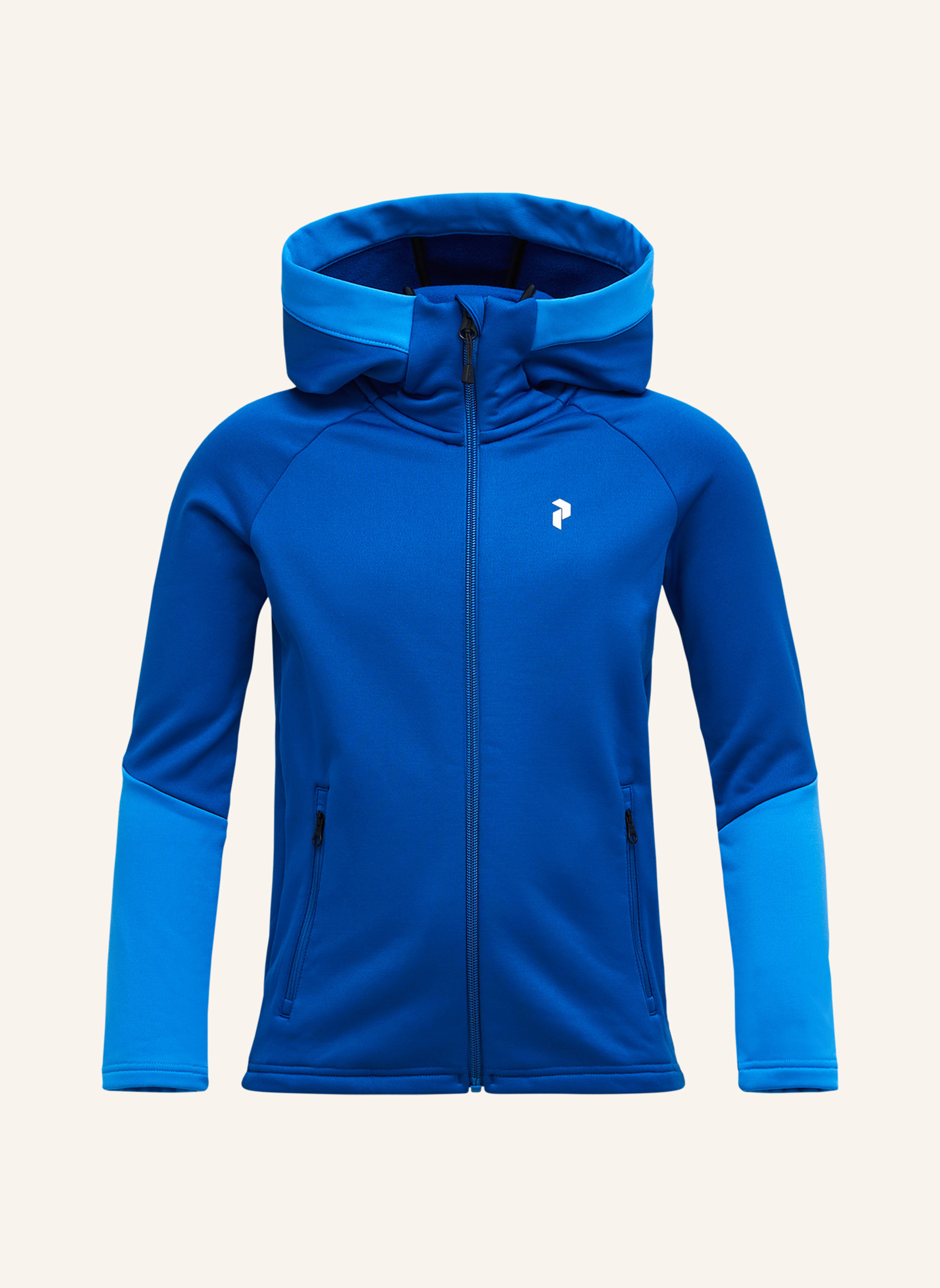 Peak Performance Jr Rider Essentials Midlayer Zip Hood Fleecejacke blau