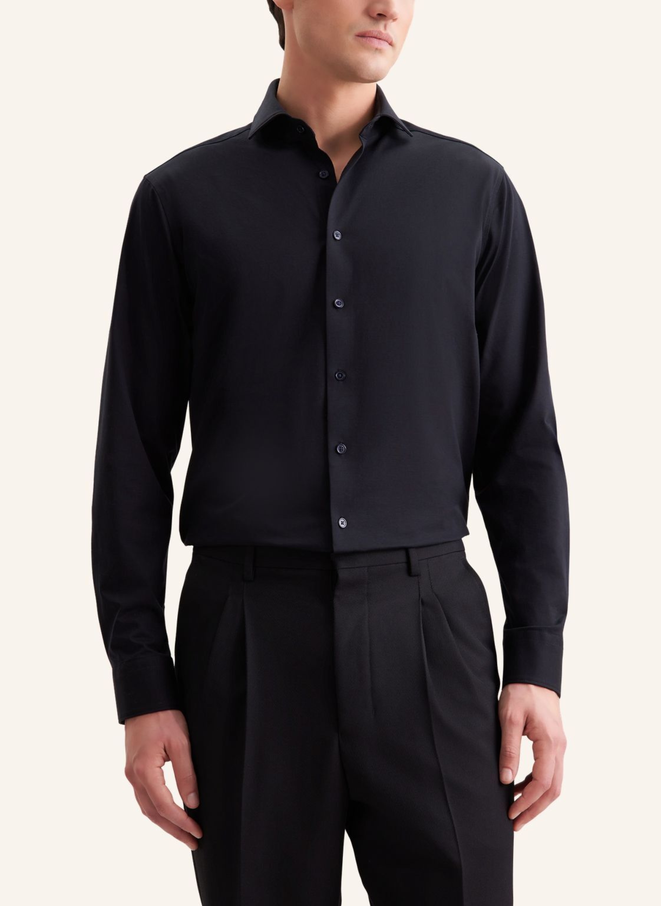 Thumbnail - Seidensticker Jerseyhemd Regular Fit schwarz