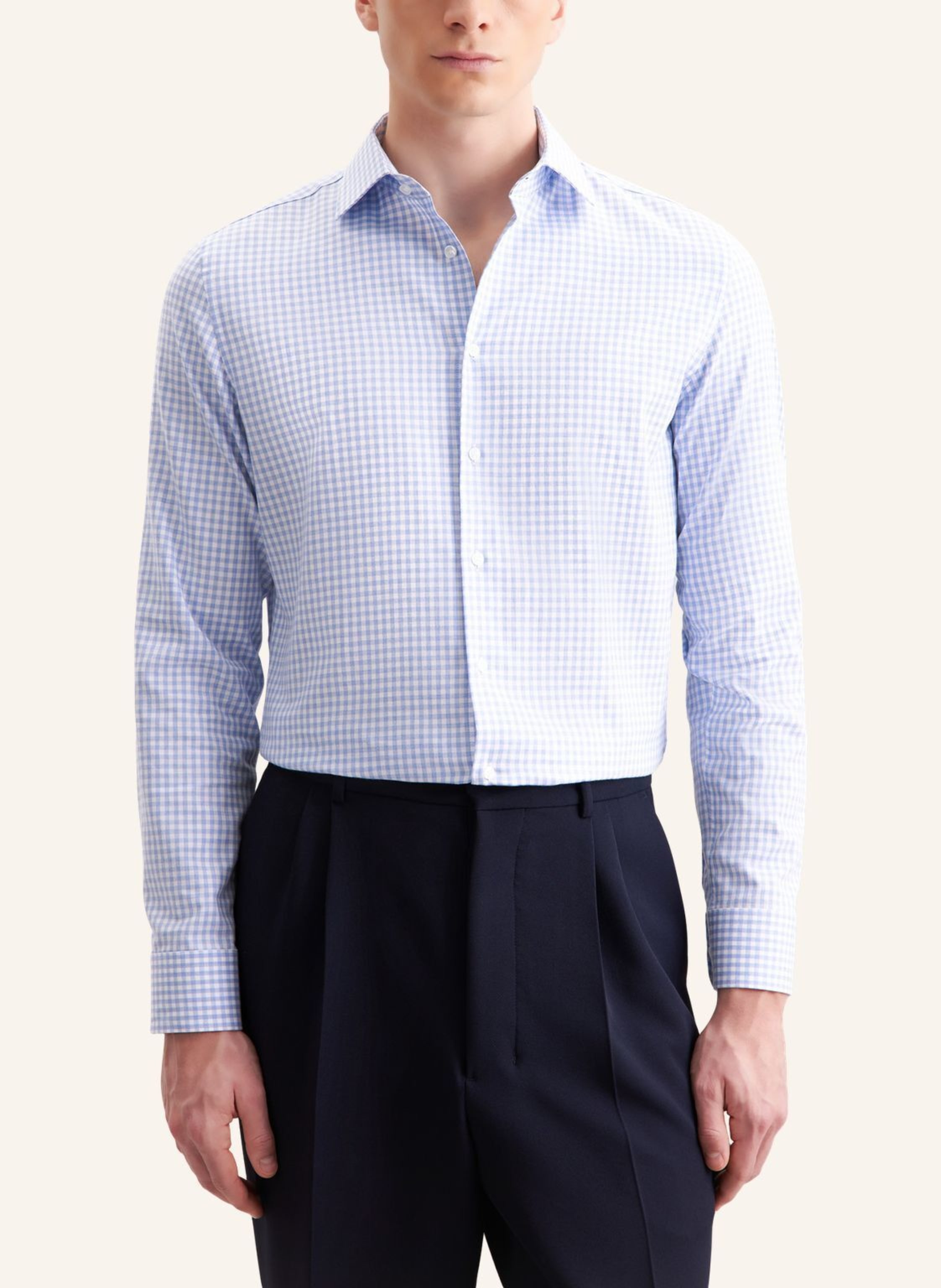 Thumbnail - Seidensticker Flanellhemd Slim Fit blau