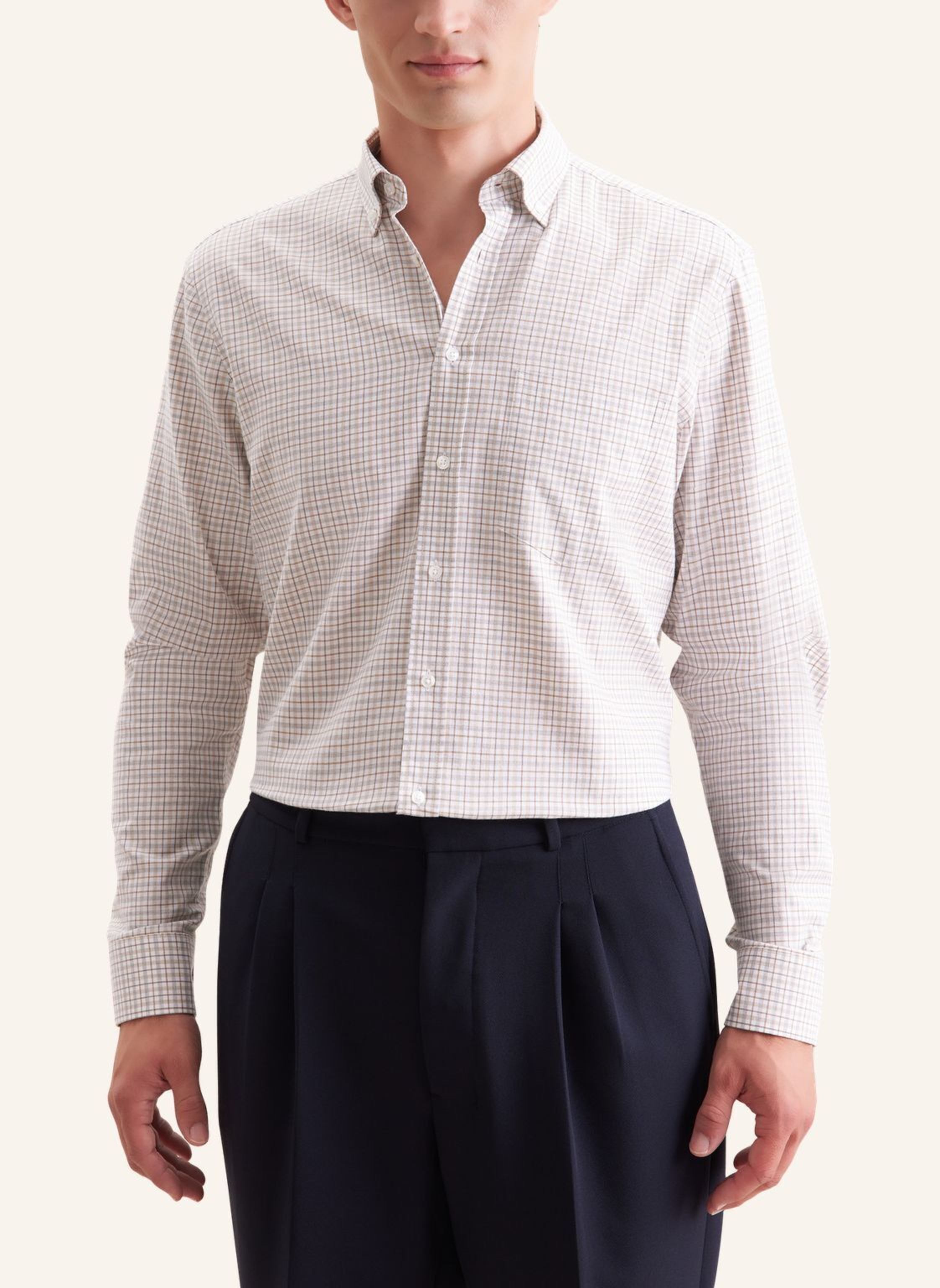 Thumbnail - Seidensticker Flanellhemd Regular Fit beige